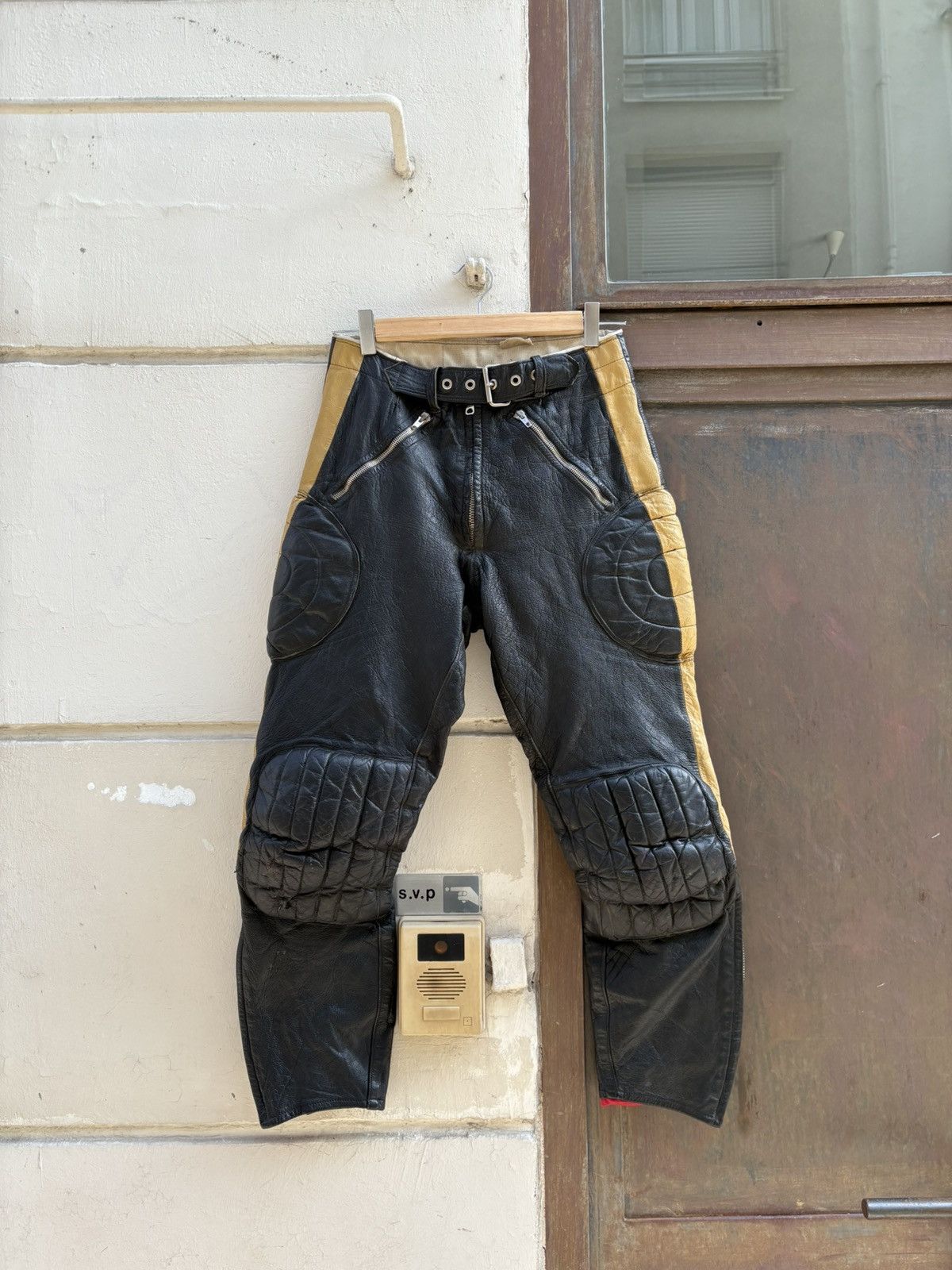 Leather motorcycle pants