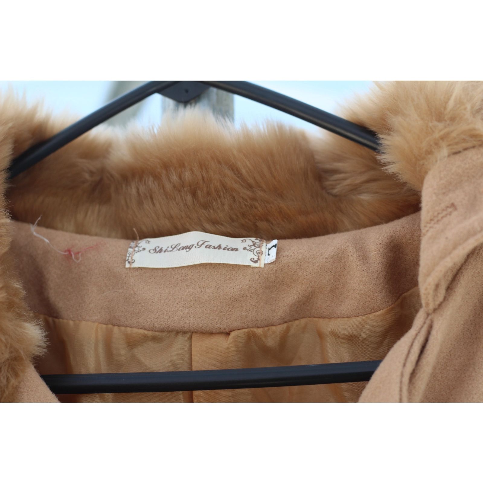 Other Large Camel-colored, double-breasted coat -Shi Long Fashion Size L / US 10 / IT 46 - 3 Thumbnail