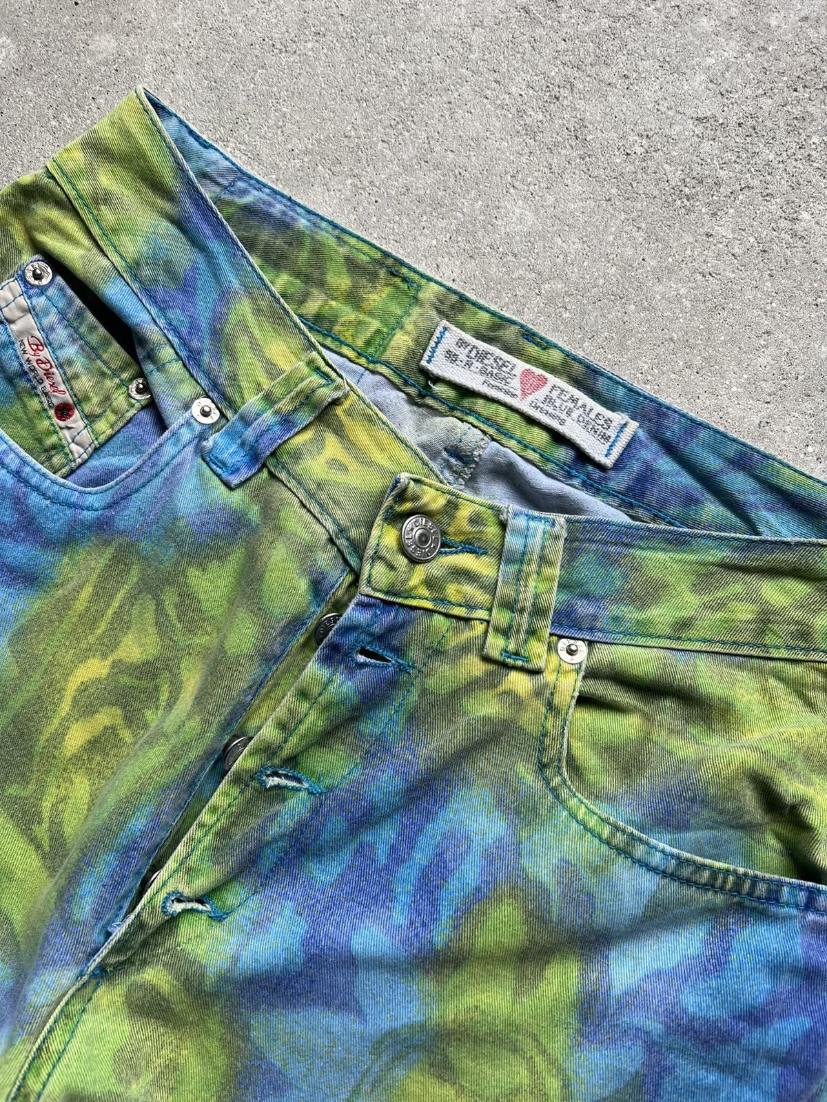 Diesel × Hysteric Glamour × Le Grande Bleu (L.G.B.) Crazy Y2K Opium Diesel IfSixWasNine style LGB Size 29" - 11 Thumbnail