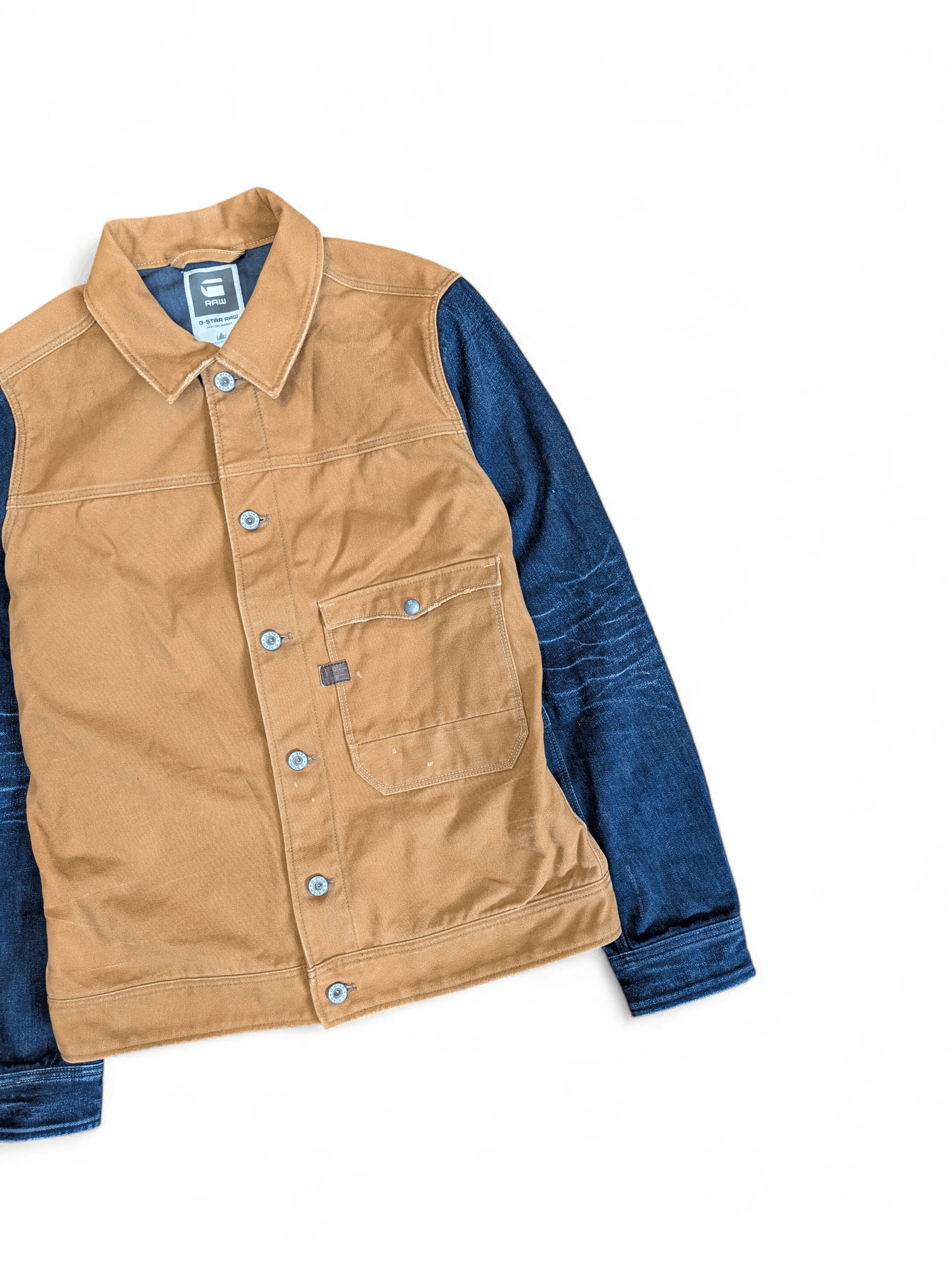 G-Star G-STAR Hunter Mix Slim Jkt Workwear Canvas Denim Jacket Size US L / EU 52-54 / 3 - 6 Thumbnail