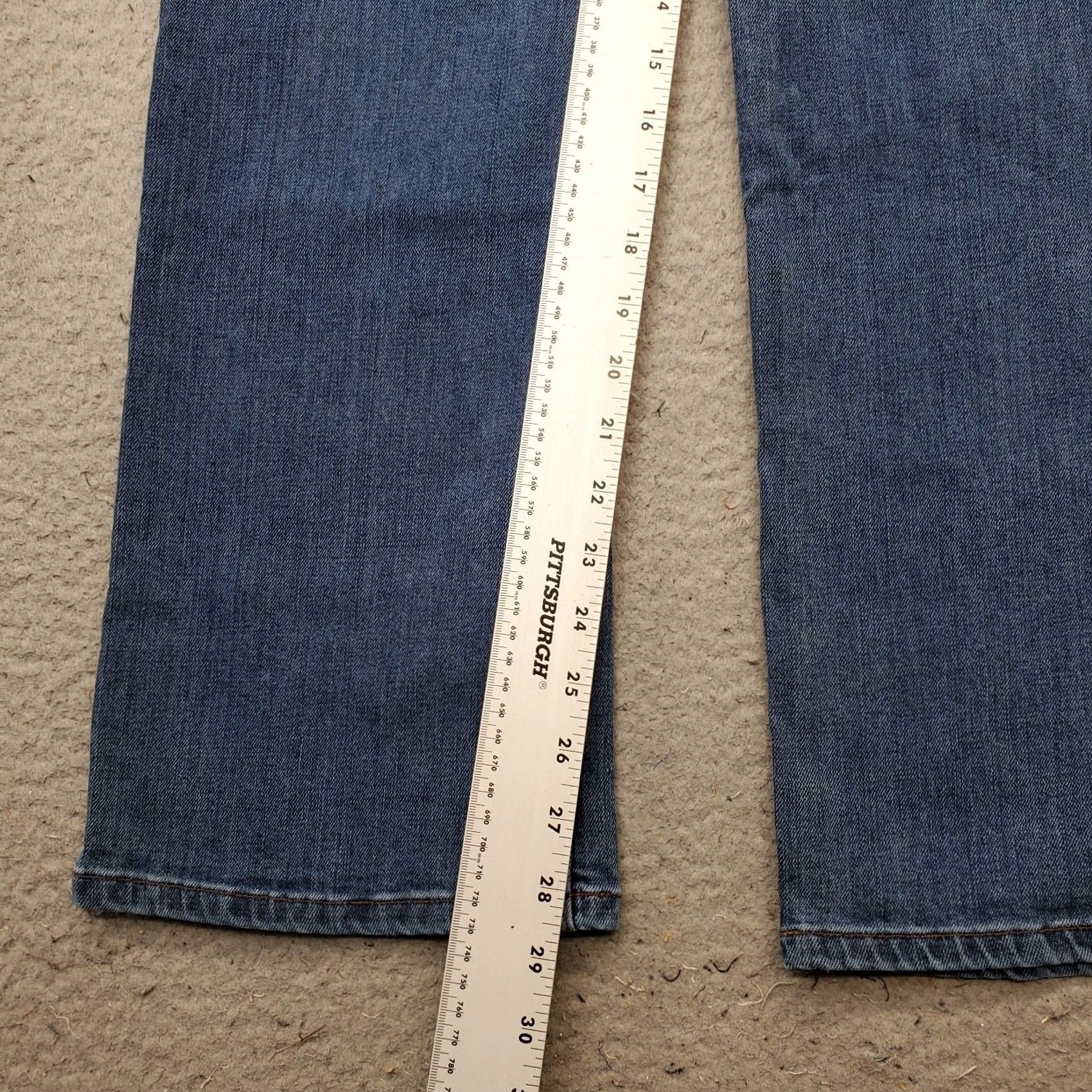 Harley Davidson Harley-Davidson Women Petite 10P Blue Denim Straight-Leg Jeans Motorcycle Stretch Denim Shirt/Hoodie Hat Size 32" / US 10 / IT 46 - 4 Thumbnail