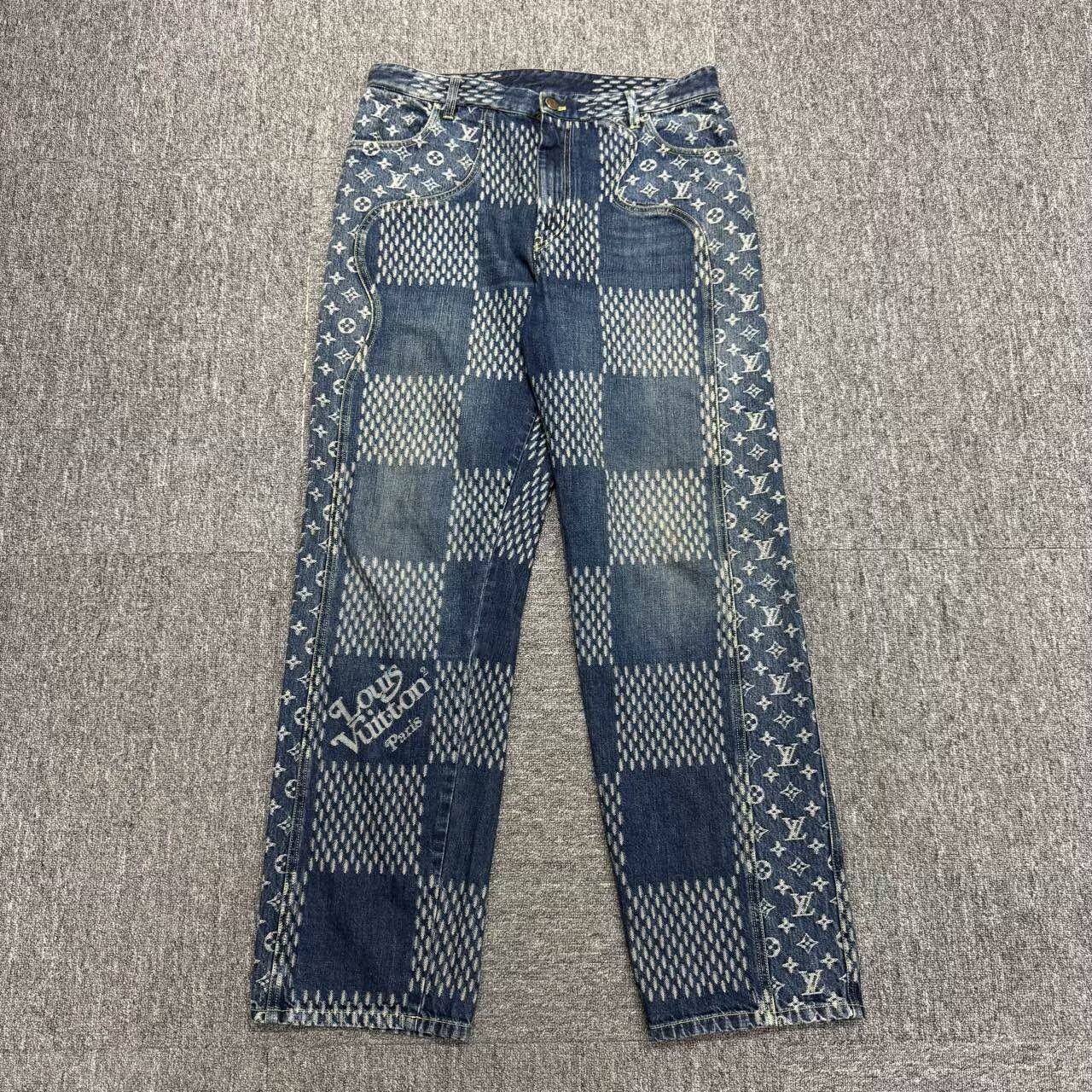 Louis Vuitton louis vuitton nigo checkered denim pants Size US 33 - 1 Thumbnail