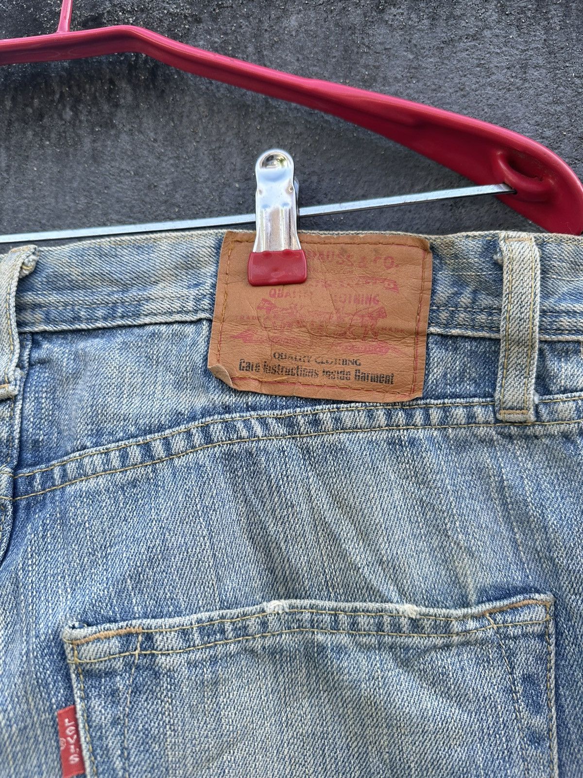 Levi's 👹Vintage 90s Levis Straight Cut Baggy Jeans Size US 31 - 5 Thumbnail