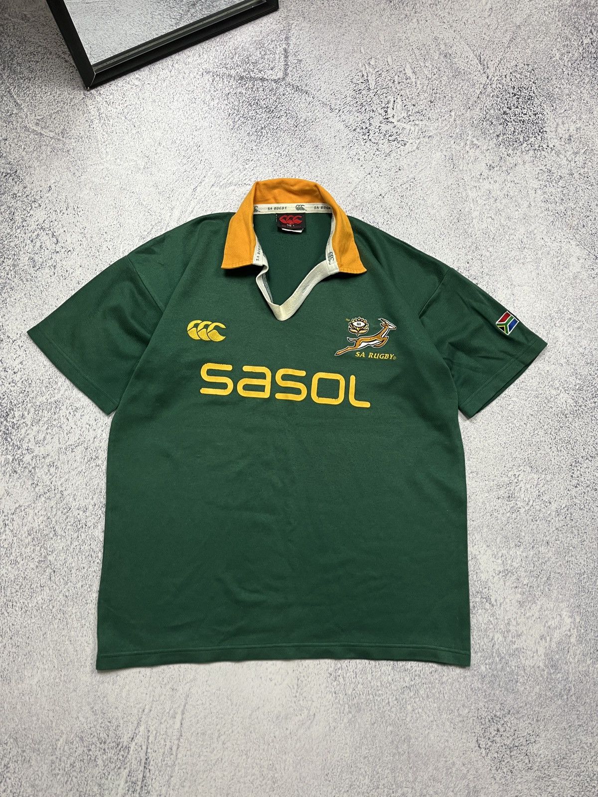 Canterbury of New Zealand Vintage 2000’s Canterbury South Africa Rugby Shirt Y2k Rare Size US L / EU 52-54 / 3 - 1 Thumbnail