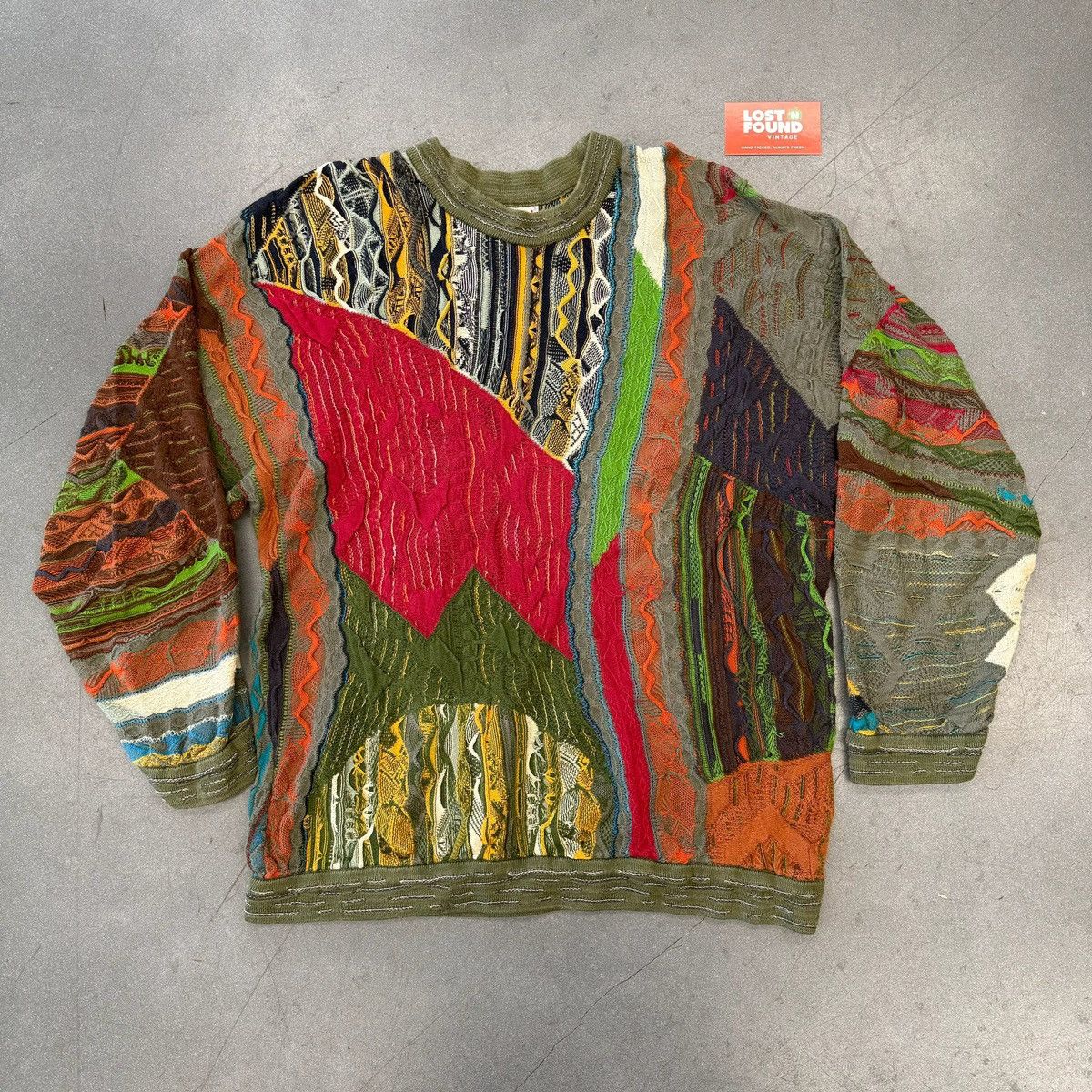 Coogi ‘90s Vintage Coogi Knitted Tonal Abstract Sweater Size US XL / EU 56 / 4 - 1 Thumbnail