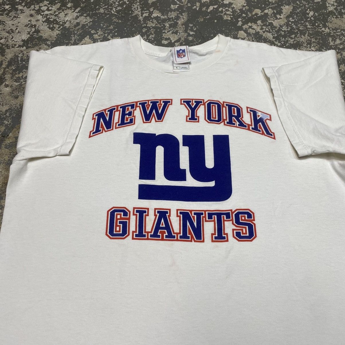NFL × Vintage Y2K New York Giants White NY NFL Tshirt Size US XL / EU 56 / 4 - 3 Thumbnail
