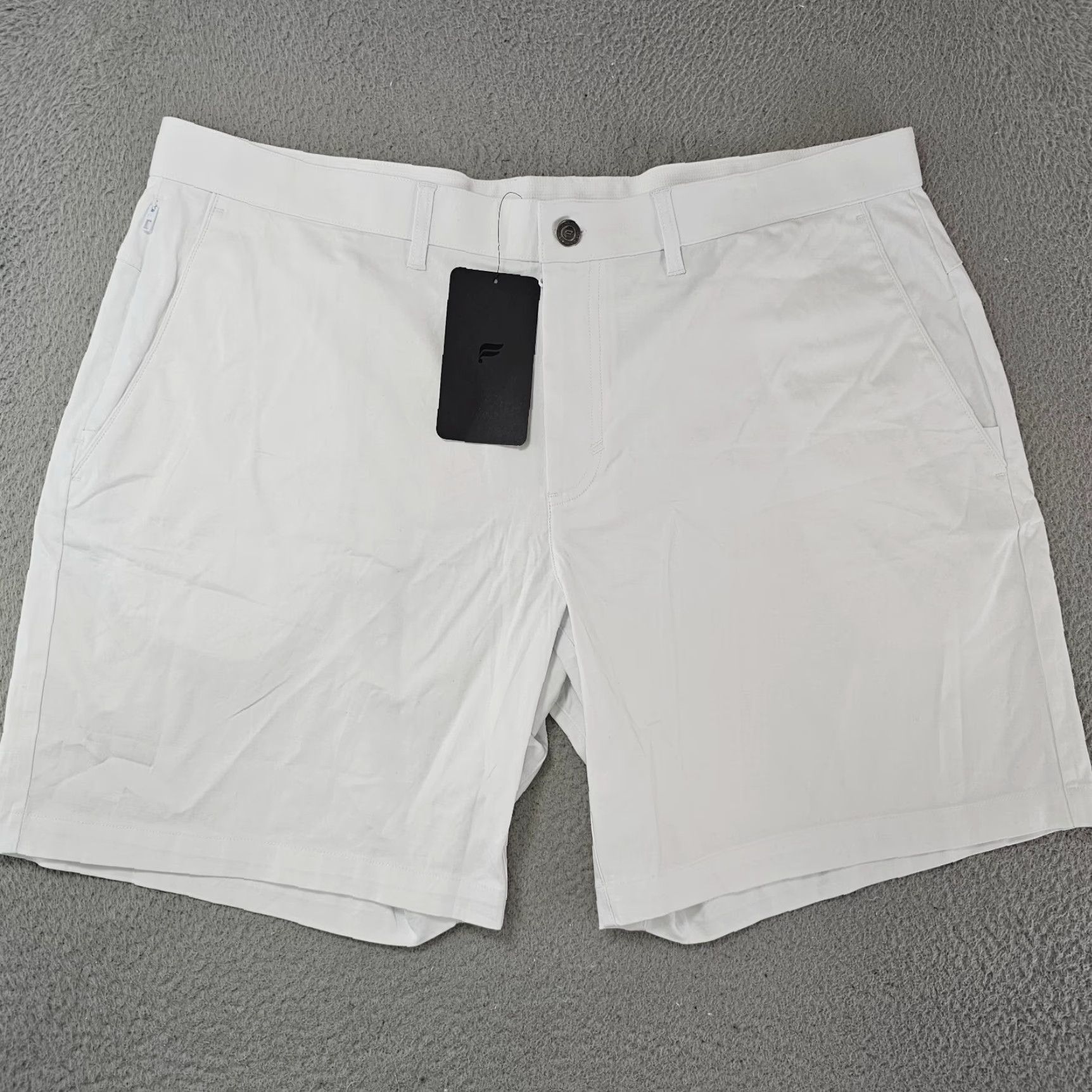 Fabletics Fabletics Mens 42 White Classic Fit Chino Shorts Casual NWT Zip Pocket 8in Inseam Size US 42 / EU 58 - 2 Thumbnail