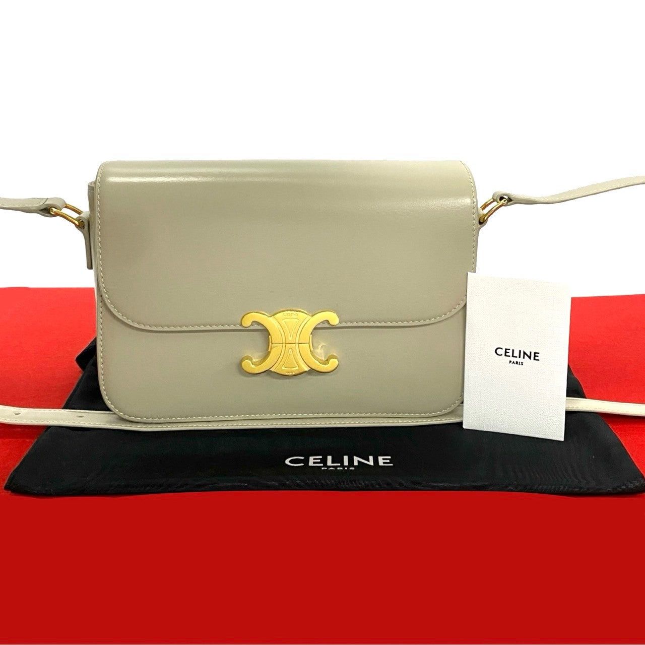 Celine Celine Shoulder Bag Neutrals Leather Size ONE SIZE - 1 Thumbnail