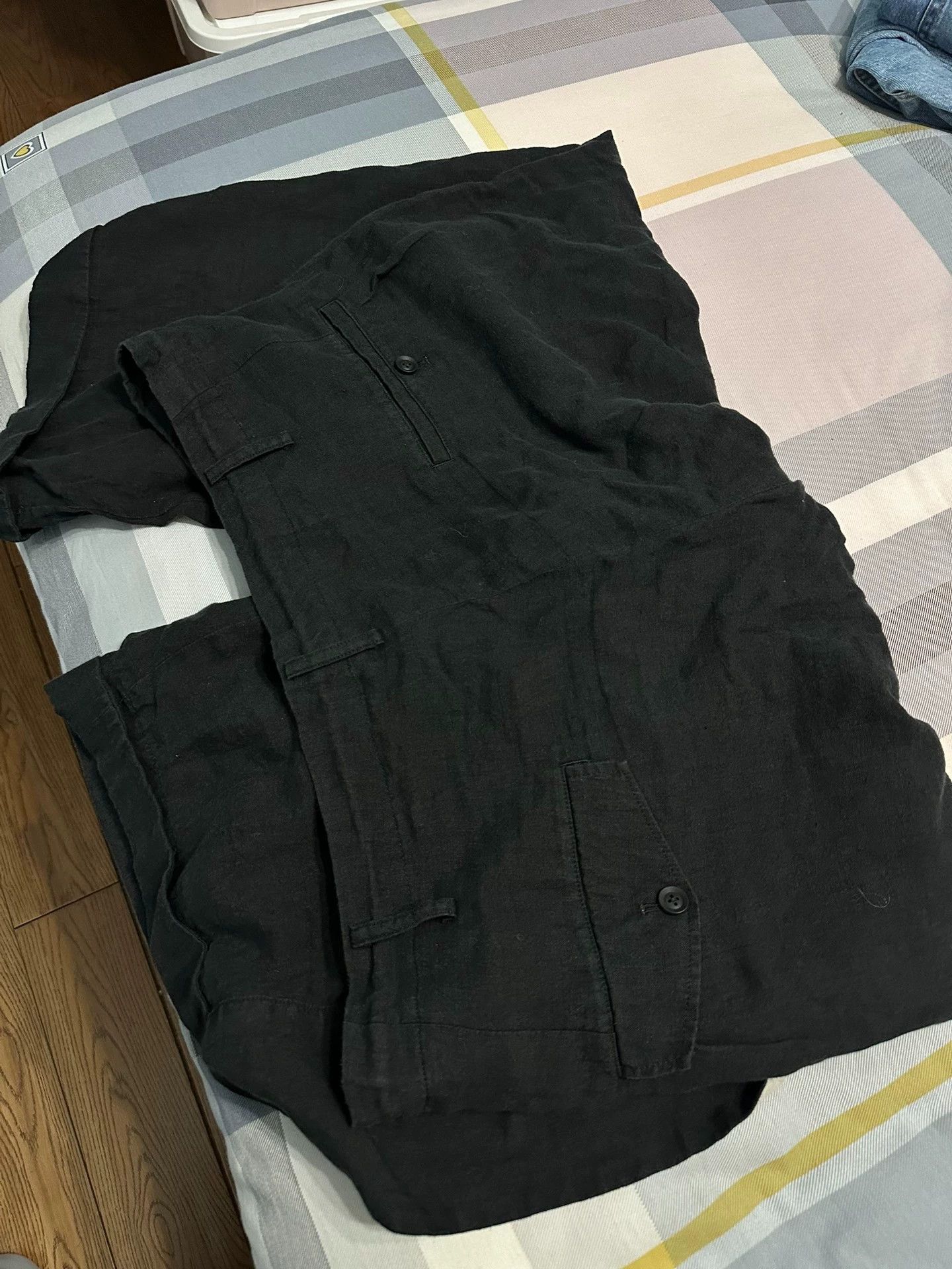 Yohji Yamamoto Yohji Yamamoto 22SS Men's 8L Black-White Paneled 9/10 Size US 32 / EU 48 - 3 Thumbnail