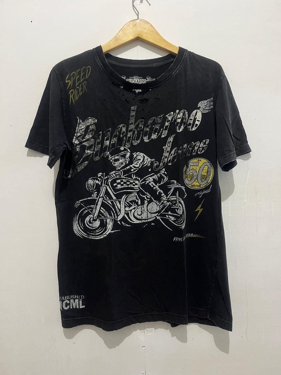 BUCKAROO Buckaro Skull Tee Faded Distrassed ifsixwasnine Size US M / EU 48-50 / 2 - 11 Thumbnail