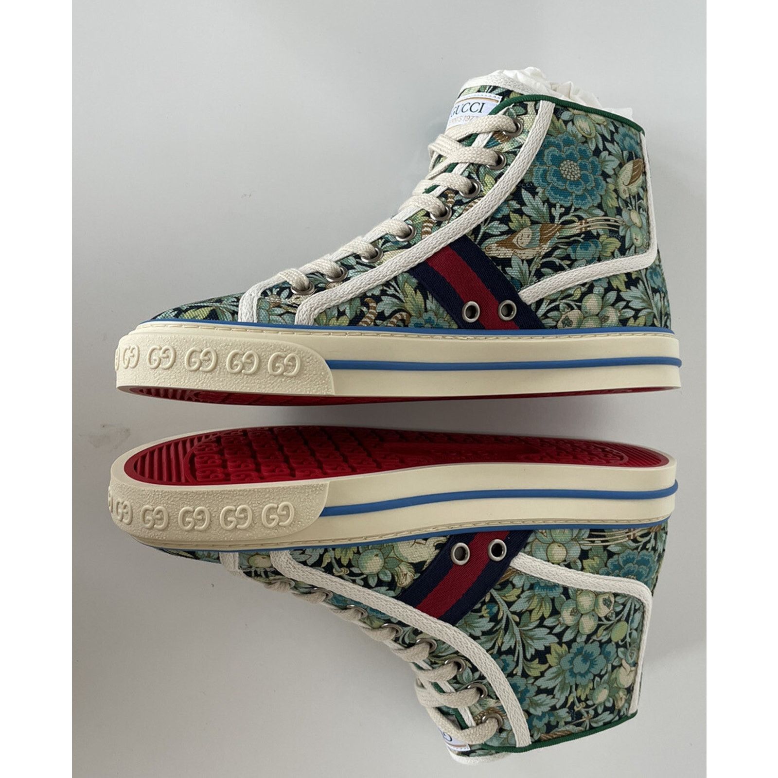 Gucci Gucci Floral Love Affair Tennis High-top Sneakers 6.5 627838 Size US 6.5 / IT 36.5 - 5 Thumbnail