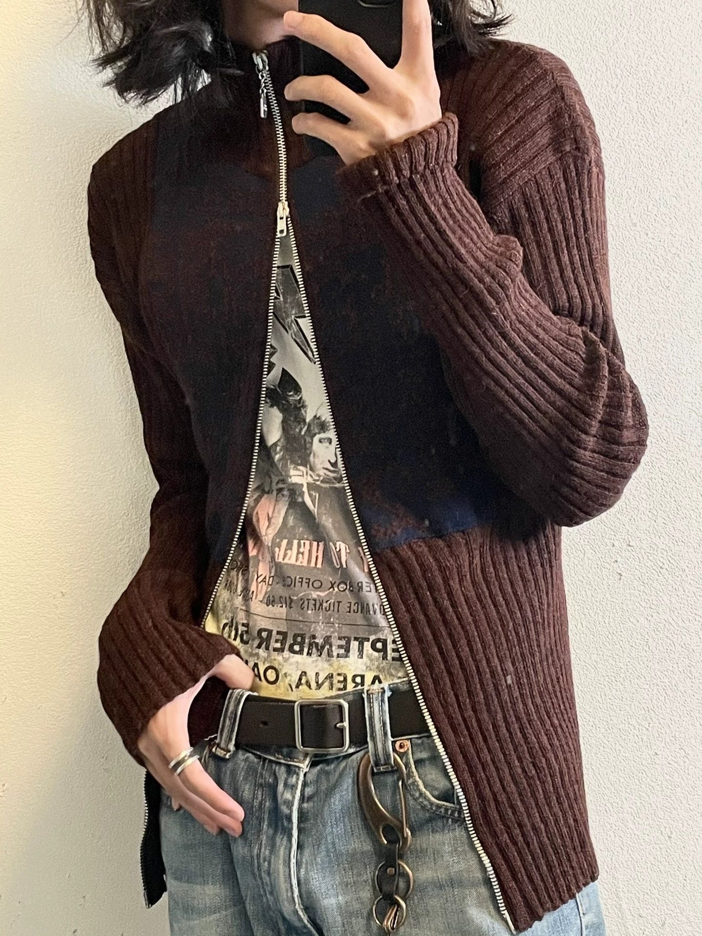 Jean Paul Gaultier Jean Paul Gaultier Alpaca Knit Sweater L Slim Lampo Zipper Size US L / EU 52-54 / 3 - 1 Thumbnail