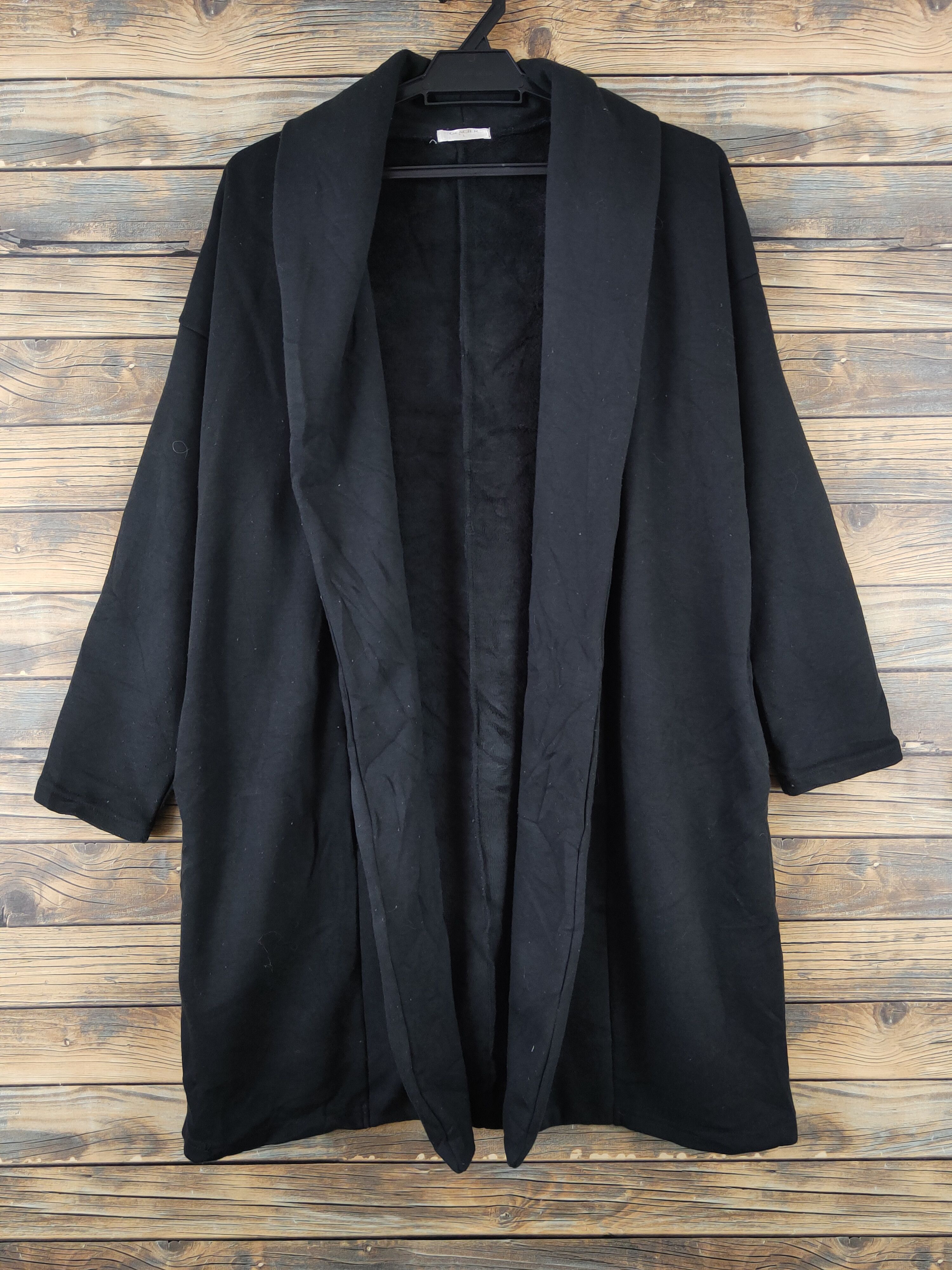 Japanese Brand × Vintage Avant Garde Fashion by Glacier Black Long Cardigan Size L / US 10 / IT 46 - 1 Thumbnail