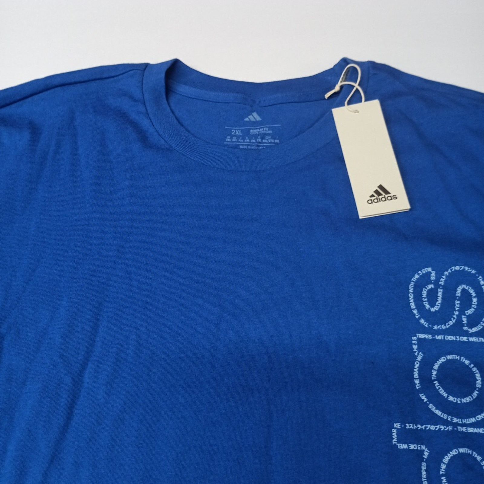 Adidas Adidas Men's Linear Tee T-Shirt Royal Blue Size 2XL XXL NWT Size US XXL / EU 58 / 5 - 2 Thumbnail