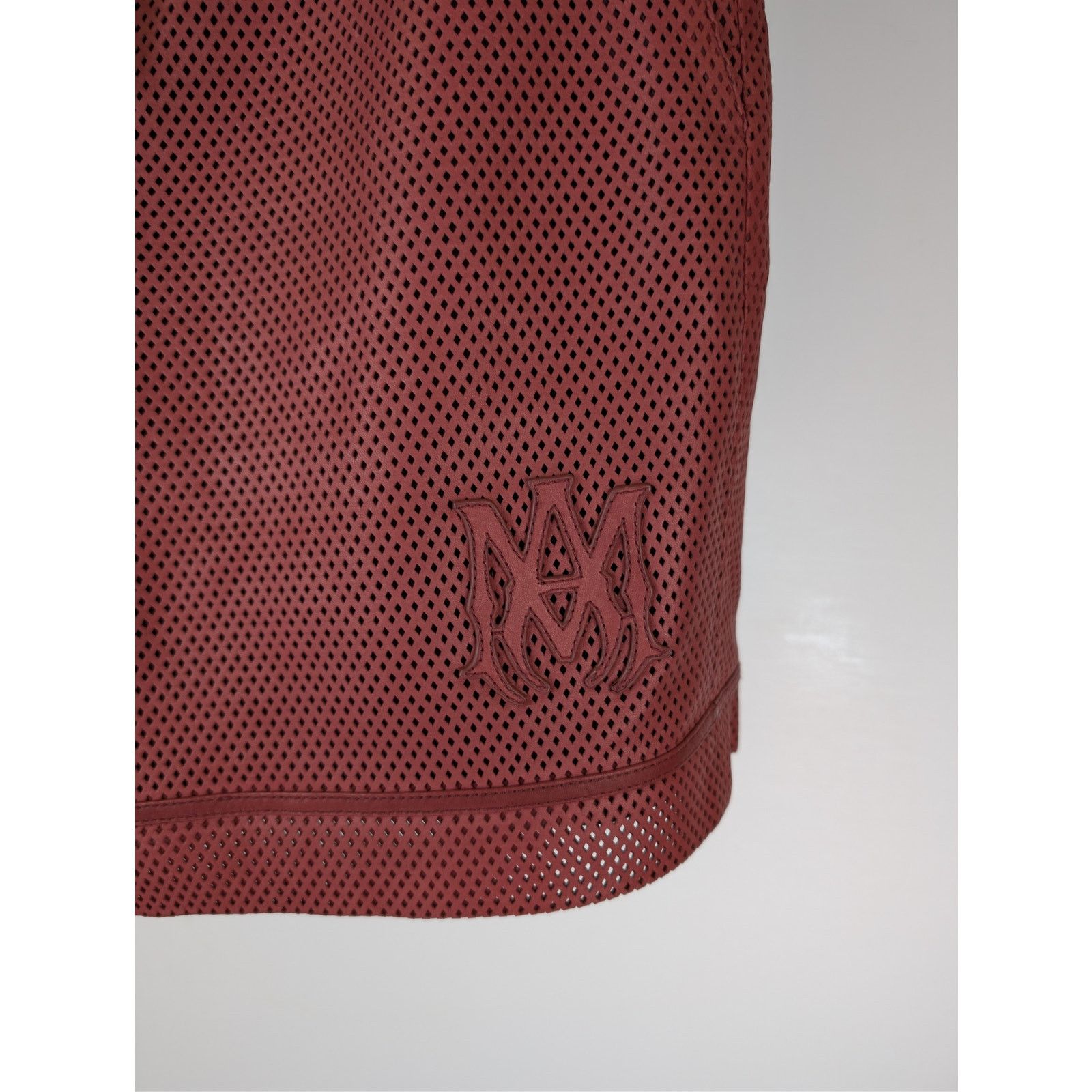 Amiri o1rshd1 MA Perforated Leather Shorts in Sun Dried Tomato Size US 32 / EU 48 - 9 Thumbnail