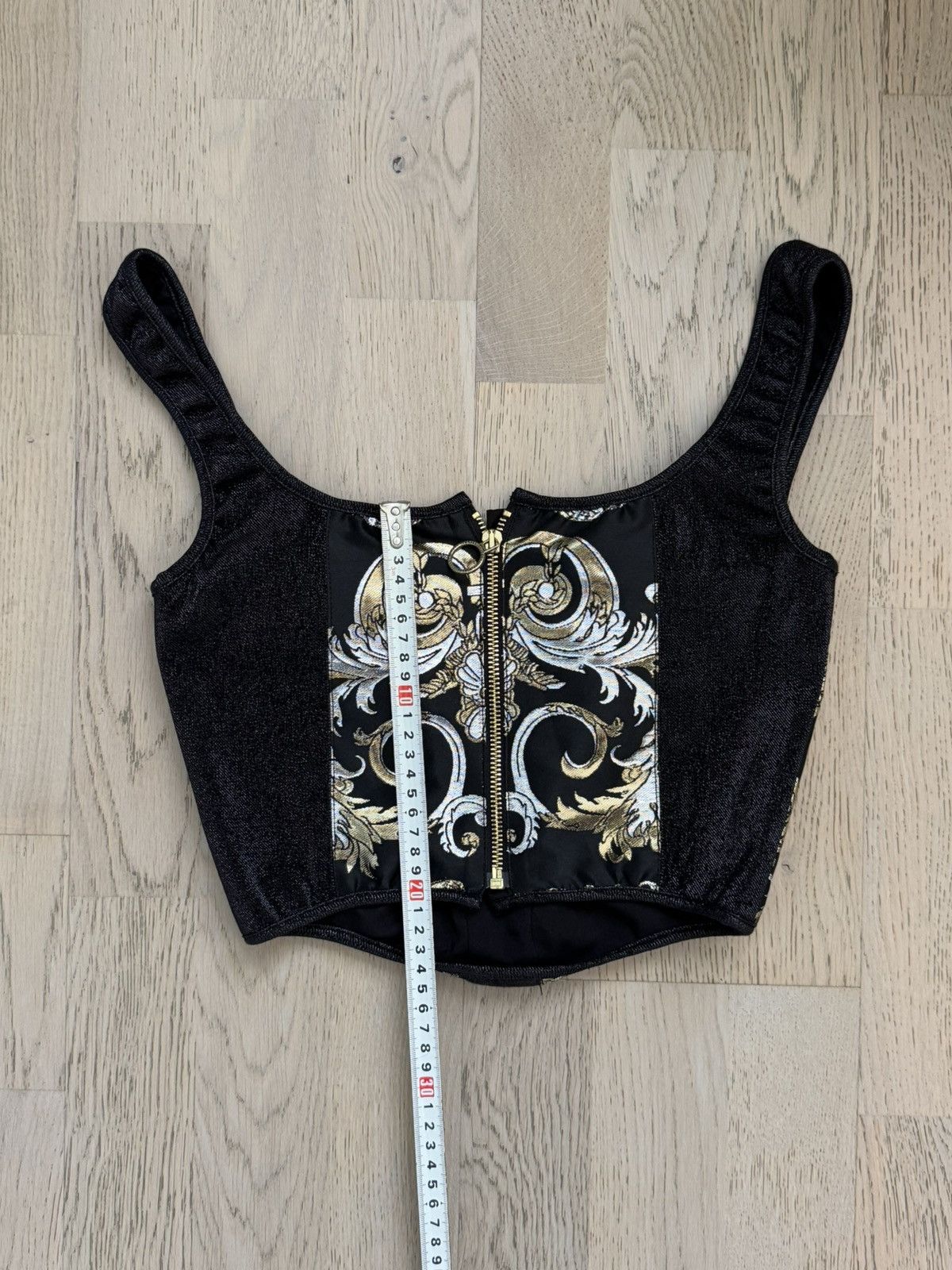 Versace Jeans Couture versace jeans metallic denim top w/ brocade Size XS / US 0-2 / IT 36-38 - 10 Thumbnail