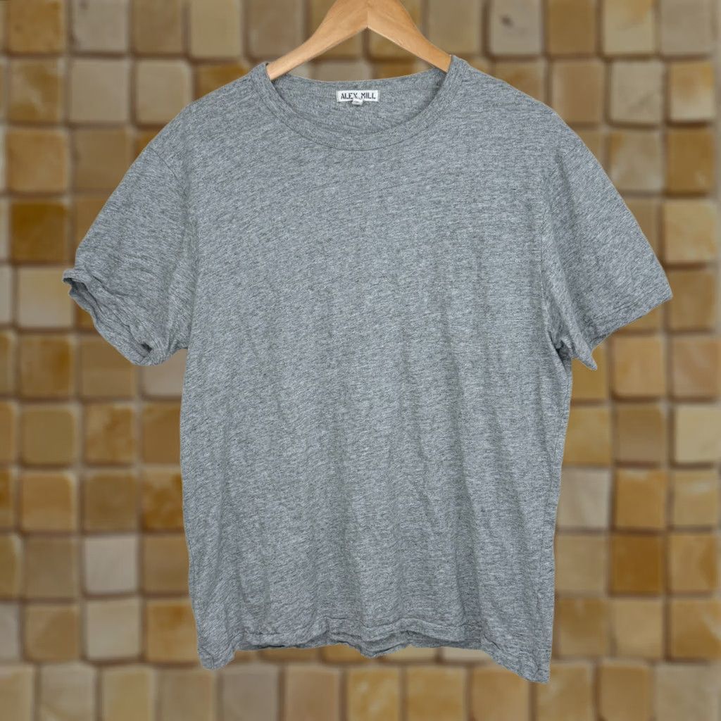 Alex Mill Alex Mill T Shirt Mens XL Short Sleeve Gray Crewneck Heather Gray Slub Casual Size US XL / EU 56 / 4 - 1 Thumbnail