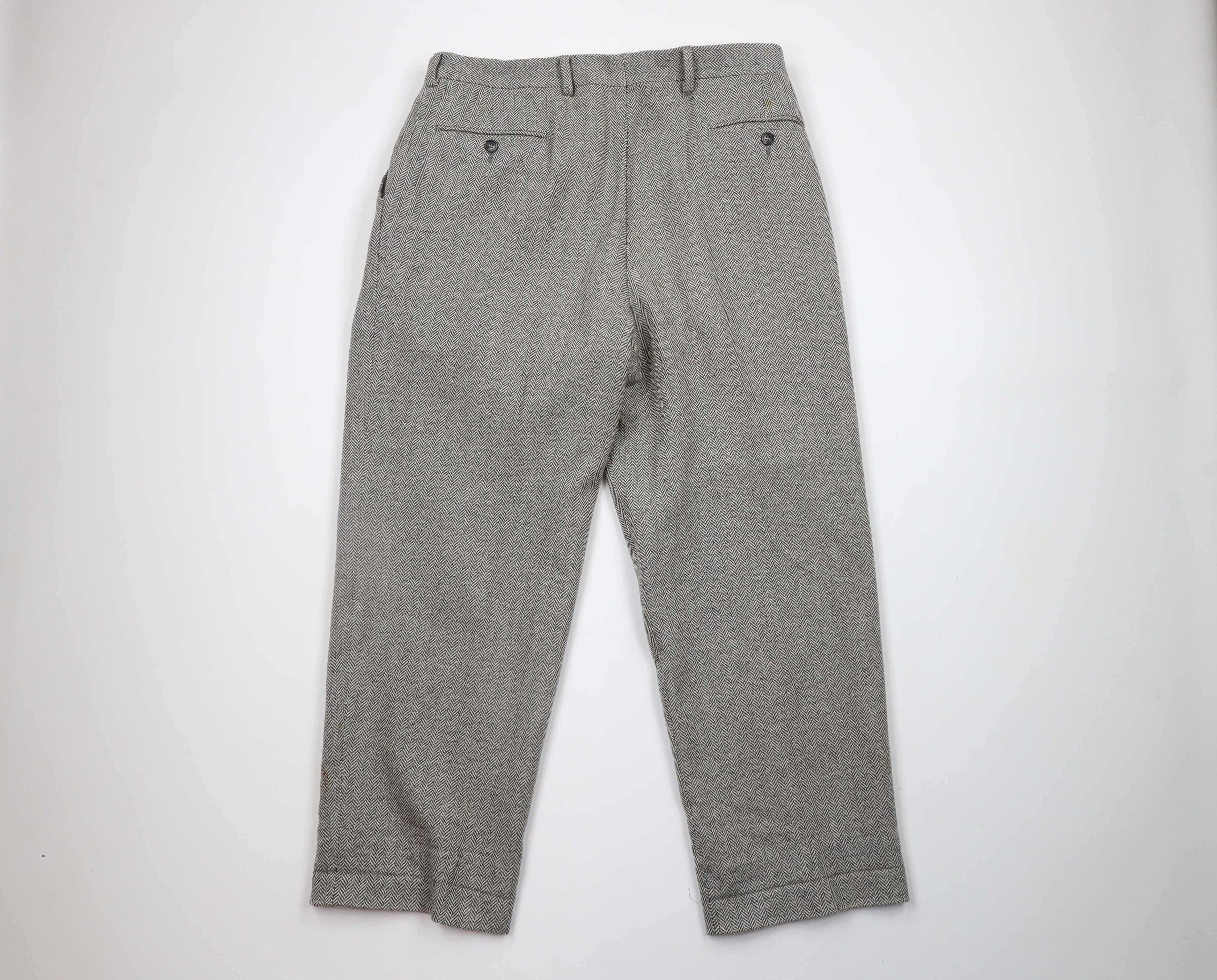 Vintage Vintage 90s Streetwear Wool Cashmere Tweed Herringbone Pants Size US 36 / EU 52 - 10 Thumbnail