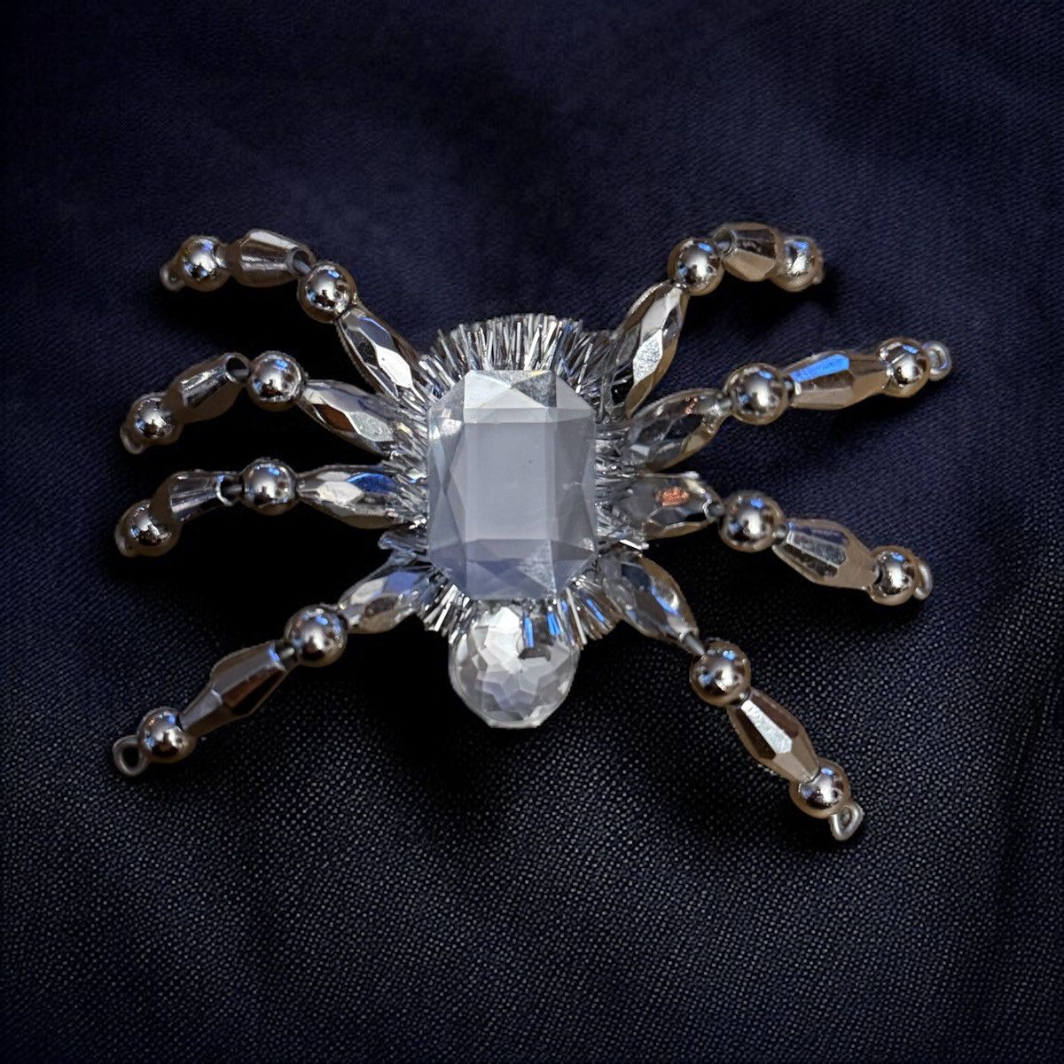 Other Large silver rhinestone spider brooch Size ONE SIZE - 1 Thumbnail