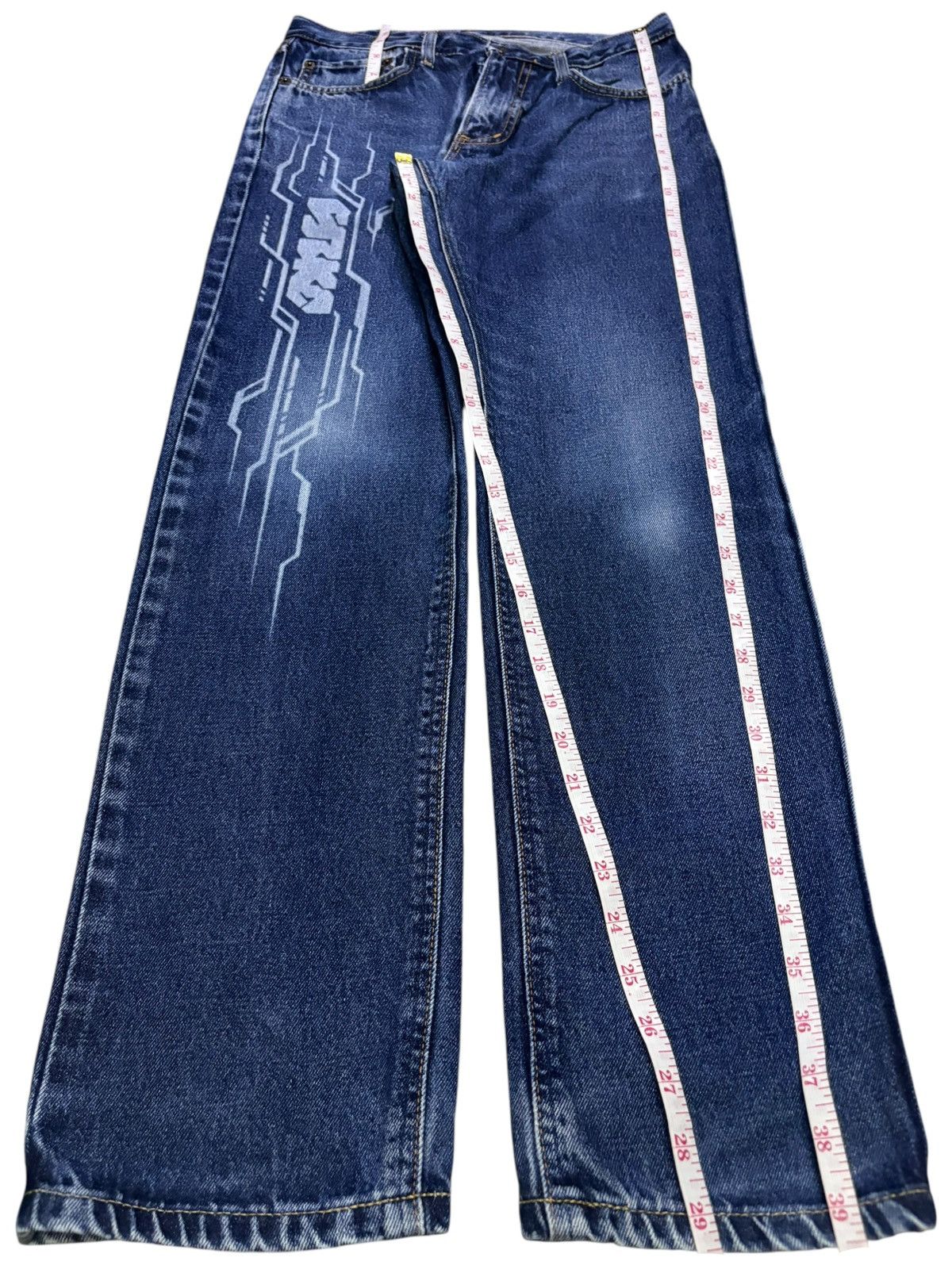 Edwin Vintage Edwin 403 Blue Wash Distressed Jeans Size US 29 - 14 Thumbnail