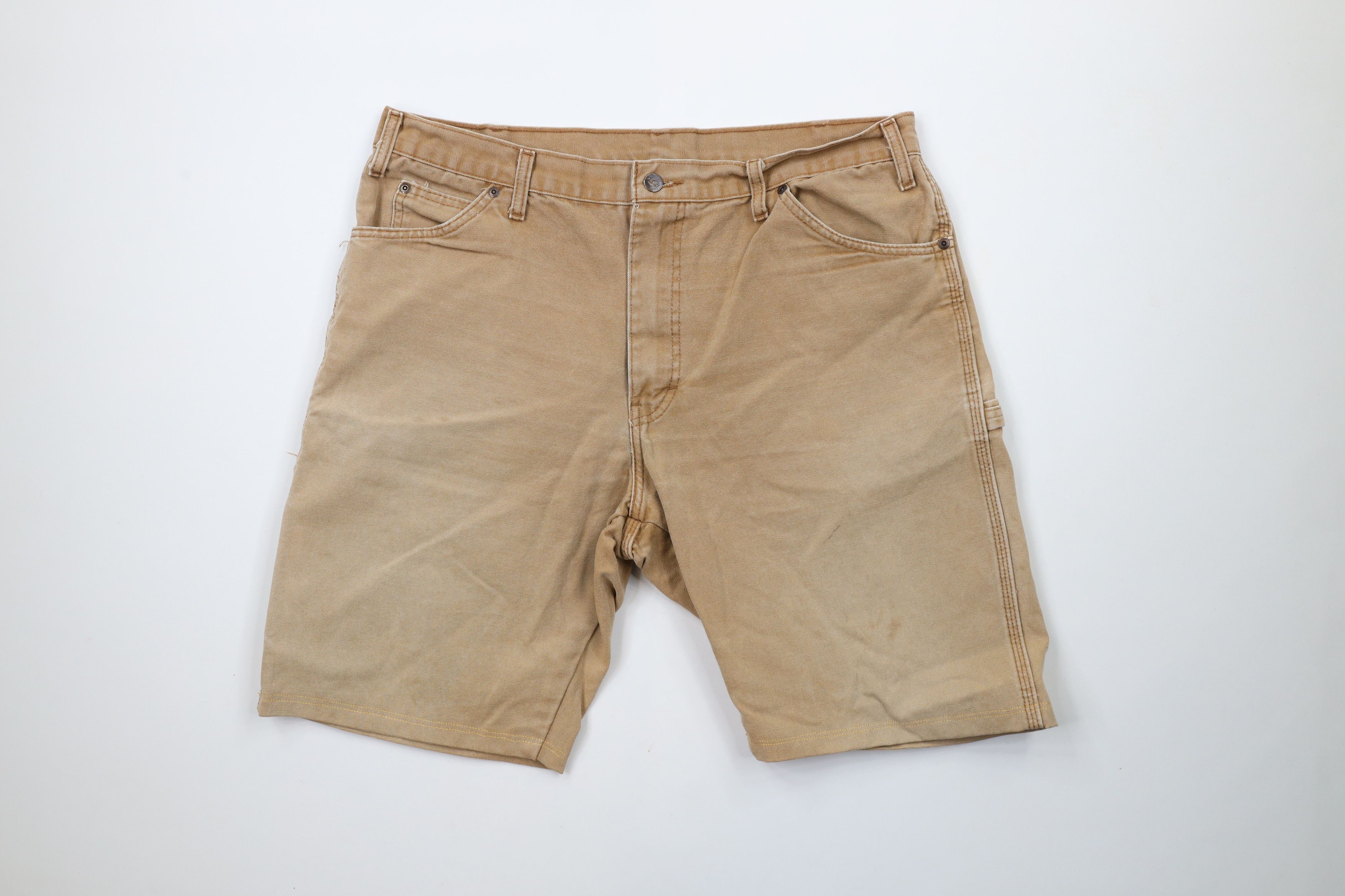 Dickies × Vintage Vintage Dickies Out Canvas Work Shorts Duck Brown Cotton Size US 36 / EU 52 - 1 Thumbnail