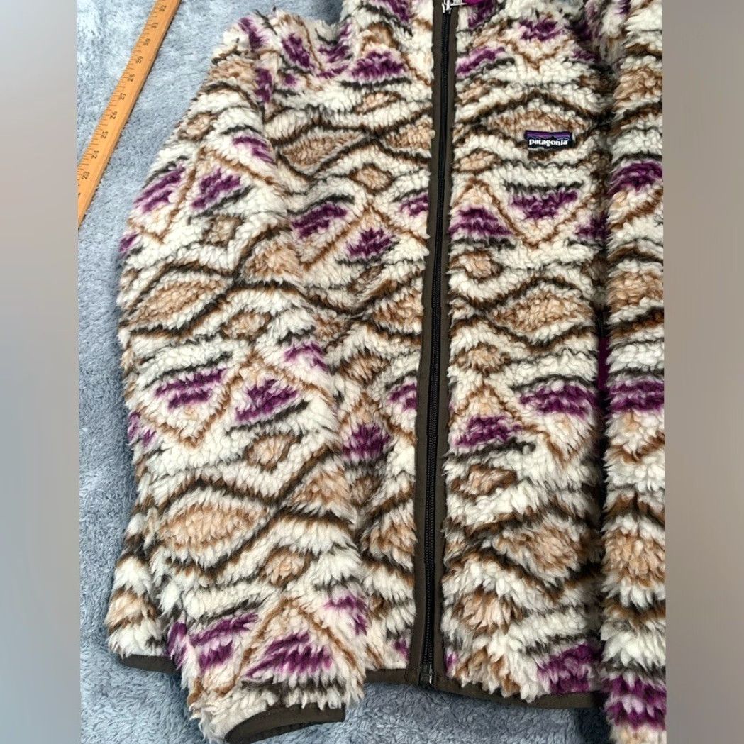 Patagonia PATAGONIA Fleece Jacket Deep Pile Aztec Brown Polyester Women S Small Size S / US 4 / IT 40 - 2 Thumbnail