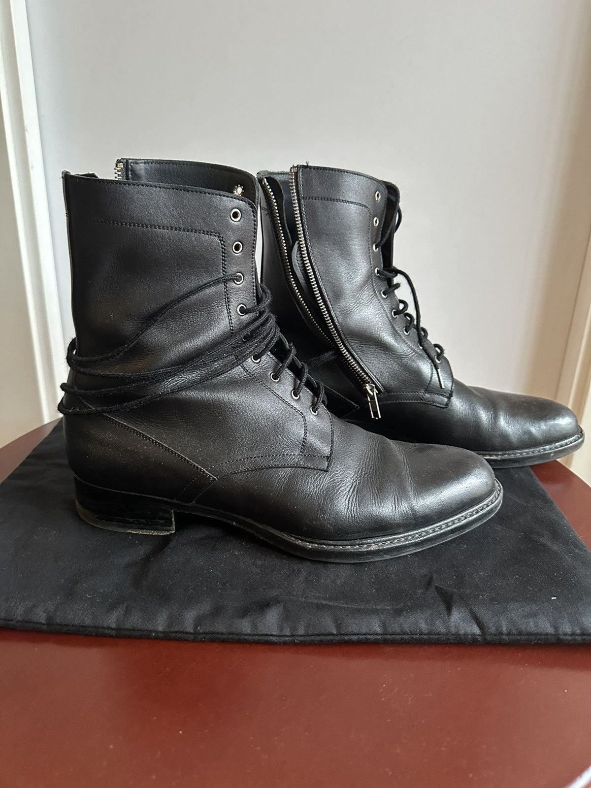 Vintage Black Leather Combat Boot Size US 9 / EU 42 - 2 Thumbnail