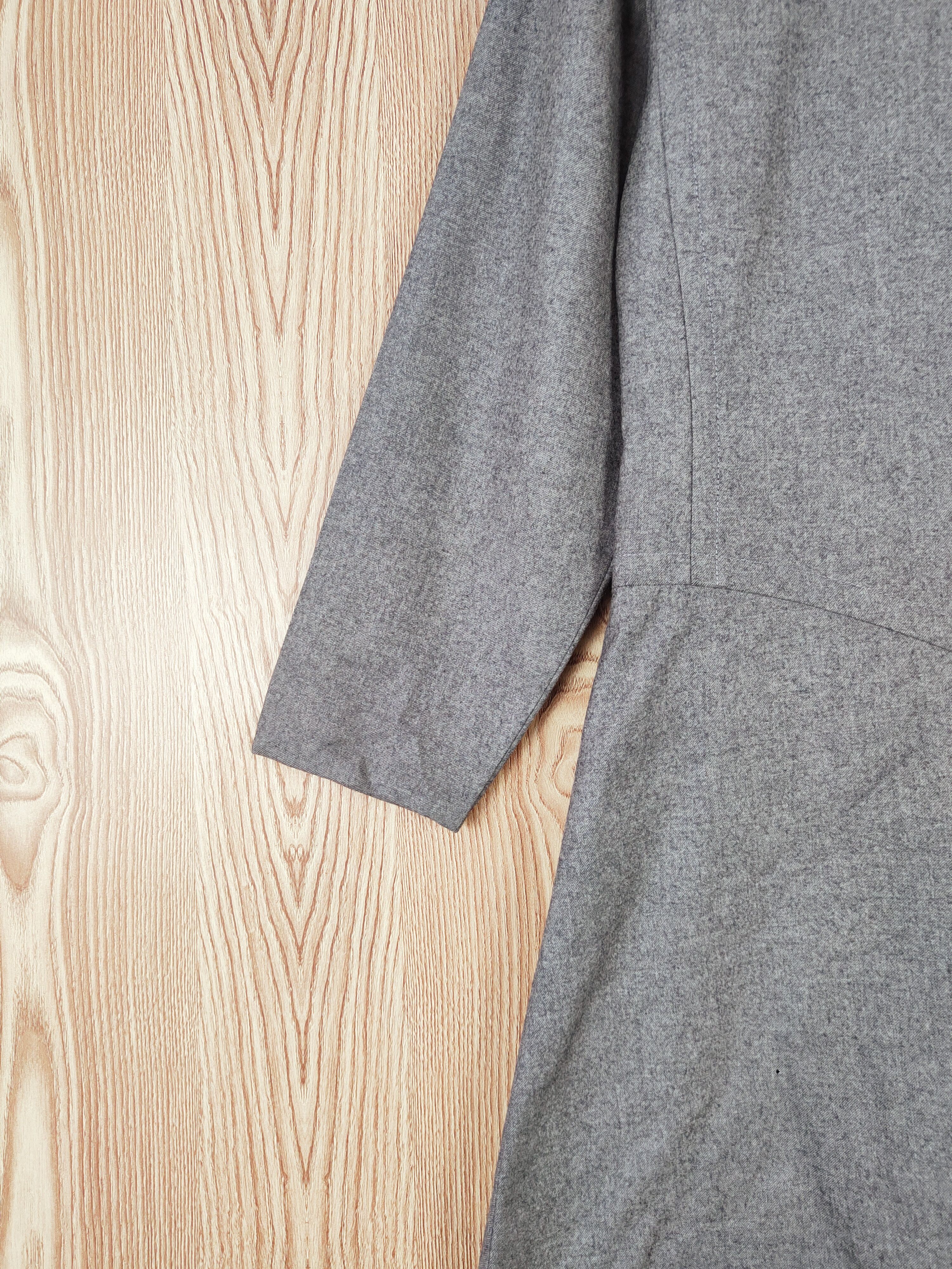 Designer × Yves Saint Laurent Yves Saint Laurent Gray Long Sleeve Midi Dresses Size S / US 4 / IT 40 - 7 Thumbnail
