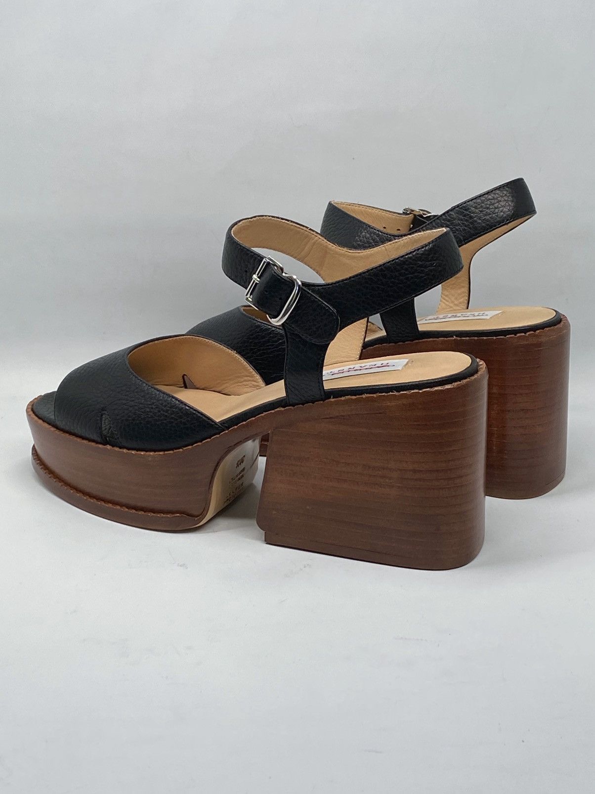 Gabriela Hearst Gabriela Hearst Zuri 90MM Leather Platform Sandals size 38.5 Size US 8.5 / IT 38.5 - 5 Thumbnail