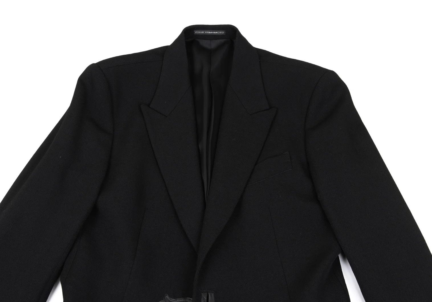 Jean Paul Gaultier Long Leather Belted Jacket in Black, Size 4 Size US XL / EU 56 / 4 - 2 Thumbnail