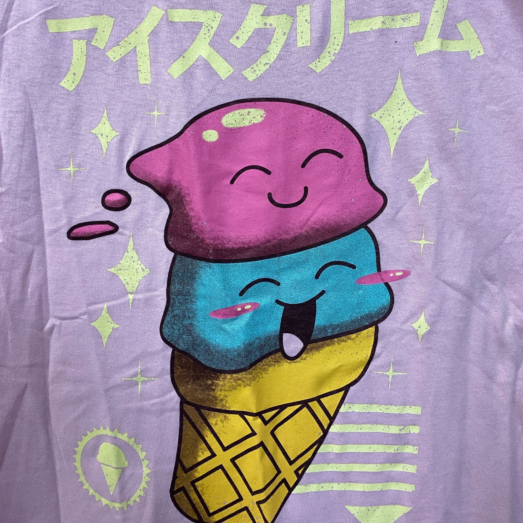 Threadless Kawaii Ice cream Graphic Design T-Shirt Small Size S / US 4 / IT 40 - 2 Thumbnail