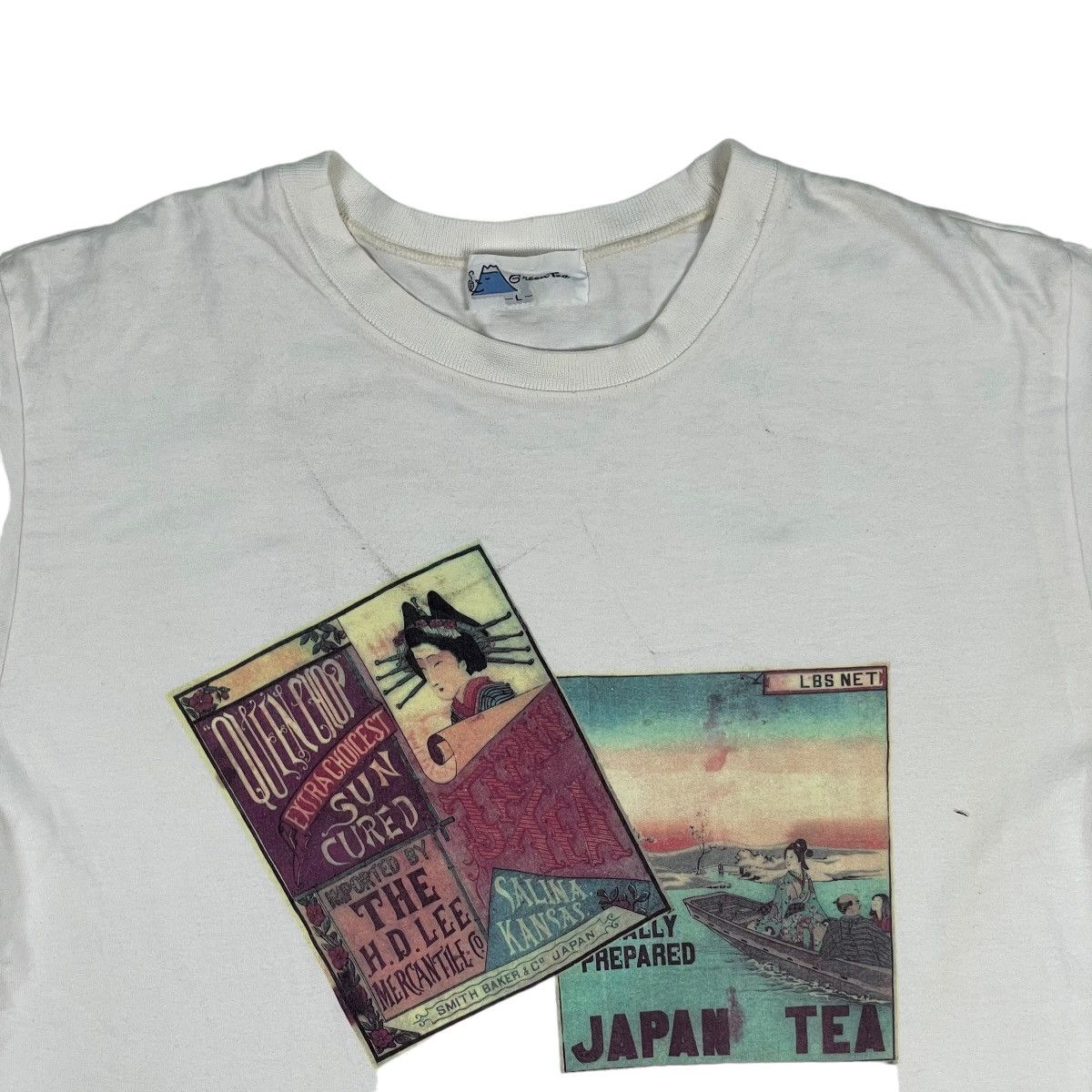 Vintage Vintage Japanese Ranji Green Tea Tee Size US L / EU 52-54 / 3 - 3 Thumbnail