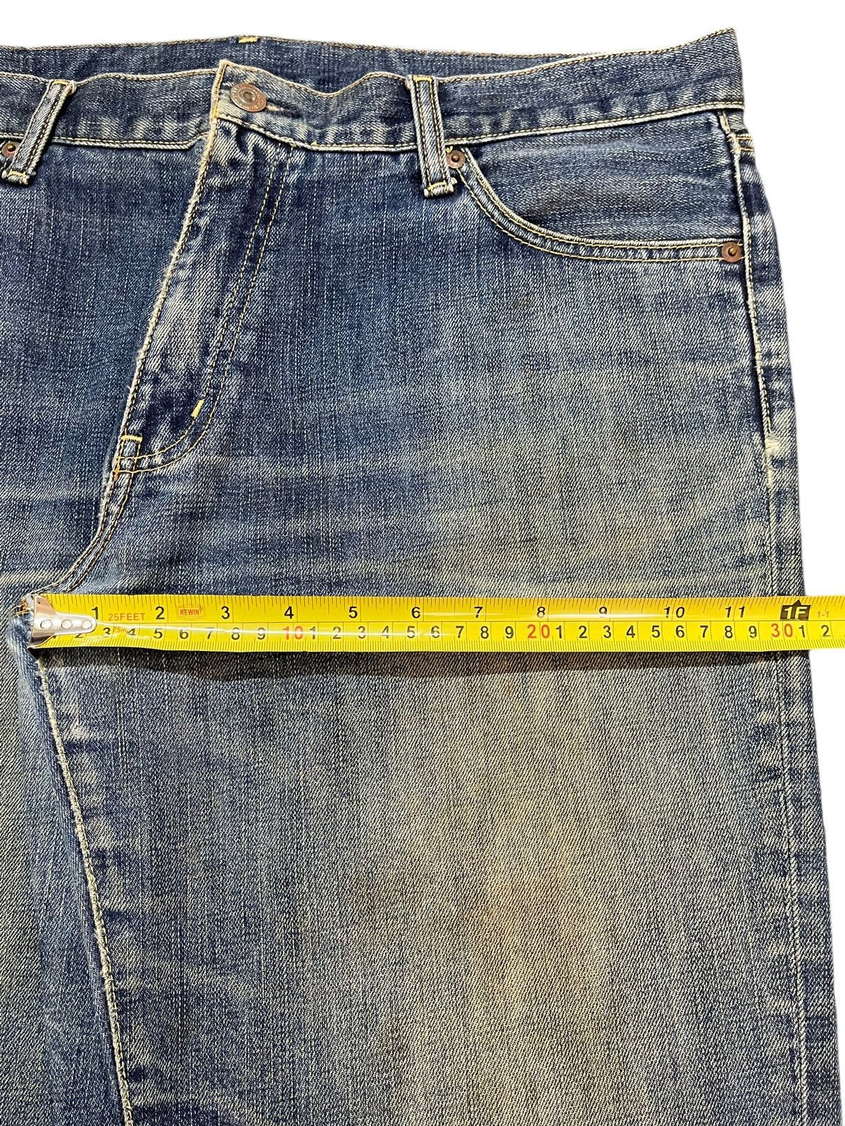 Uniqlo Vintage Y2K Japanese Uniqlo Faded Mud Wash Wide Leg Straight Size US 36 / EU 52 - 14 Thumbnail