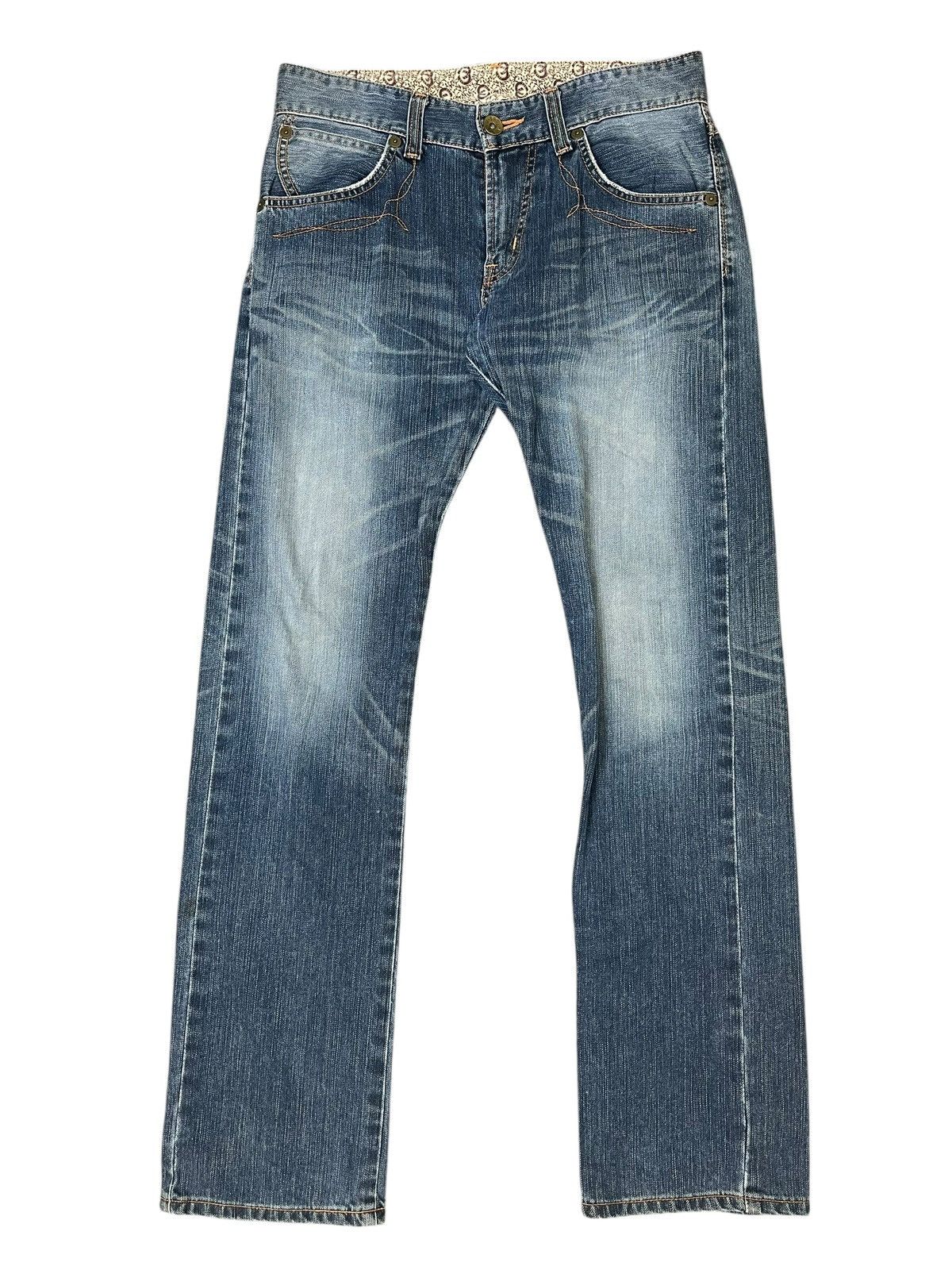Edwin Vintage Edwin 503 Blue Trip Straight Cut Size US 30 / EU 46 - 1 Thumbnail