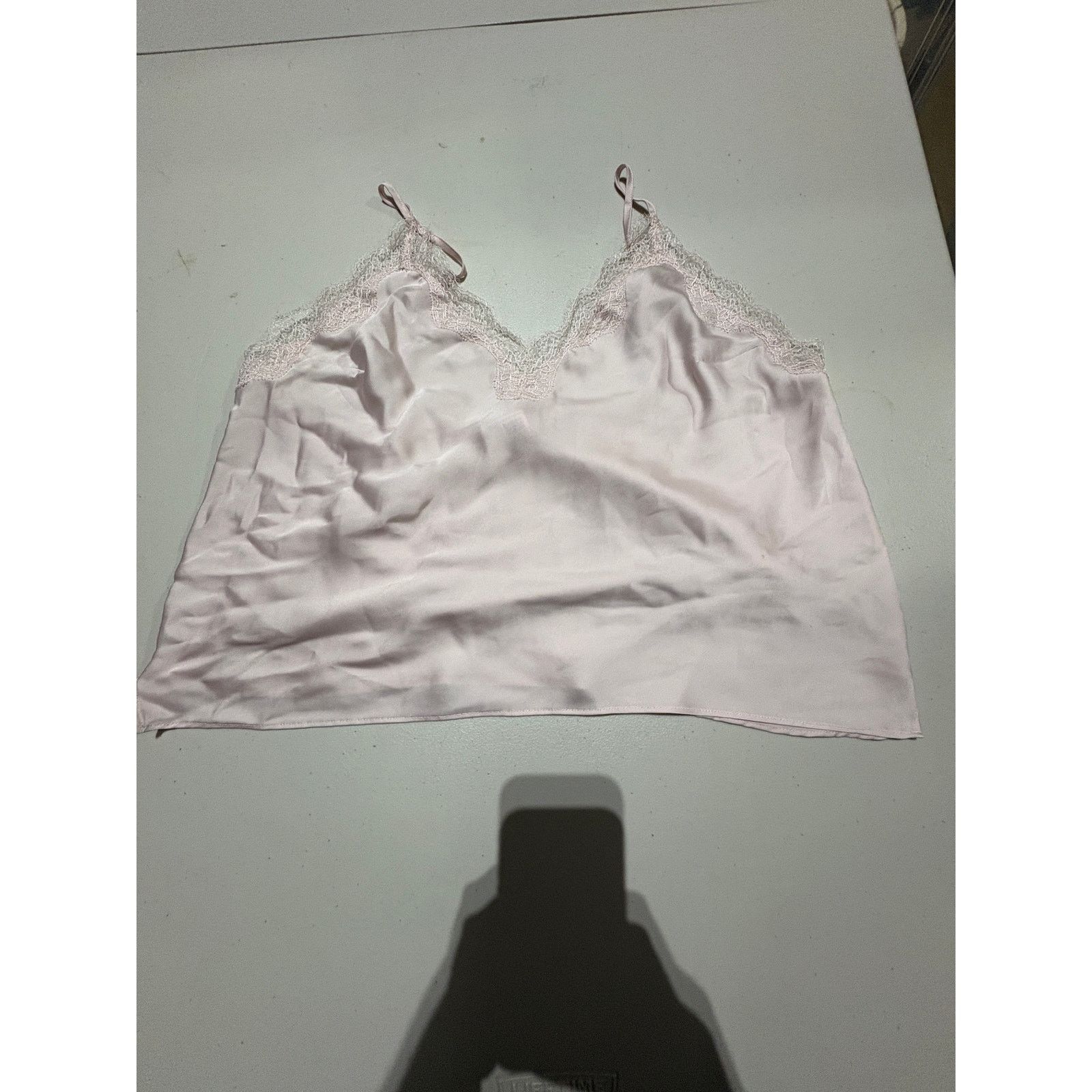 Victoria's Secret Victoria’s Secret Lace Trim Satin Cami Pink Size XL Size XL / US 12-14 / IT 48-50 - 3 Thumbnail
