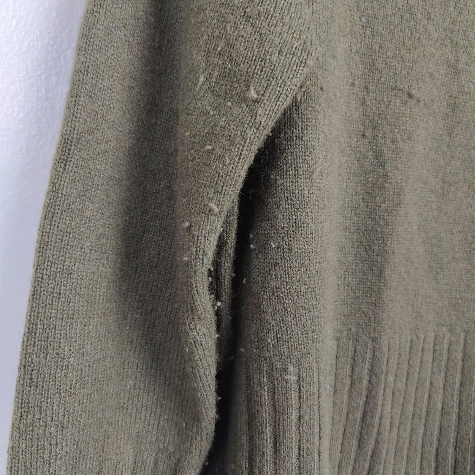 Massimo Dutti Massimo Dutti Cashmere Sweater Womens Medium Olive Green Size M / US 6-8 / IT 42-44 - 3 Thumbnail