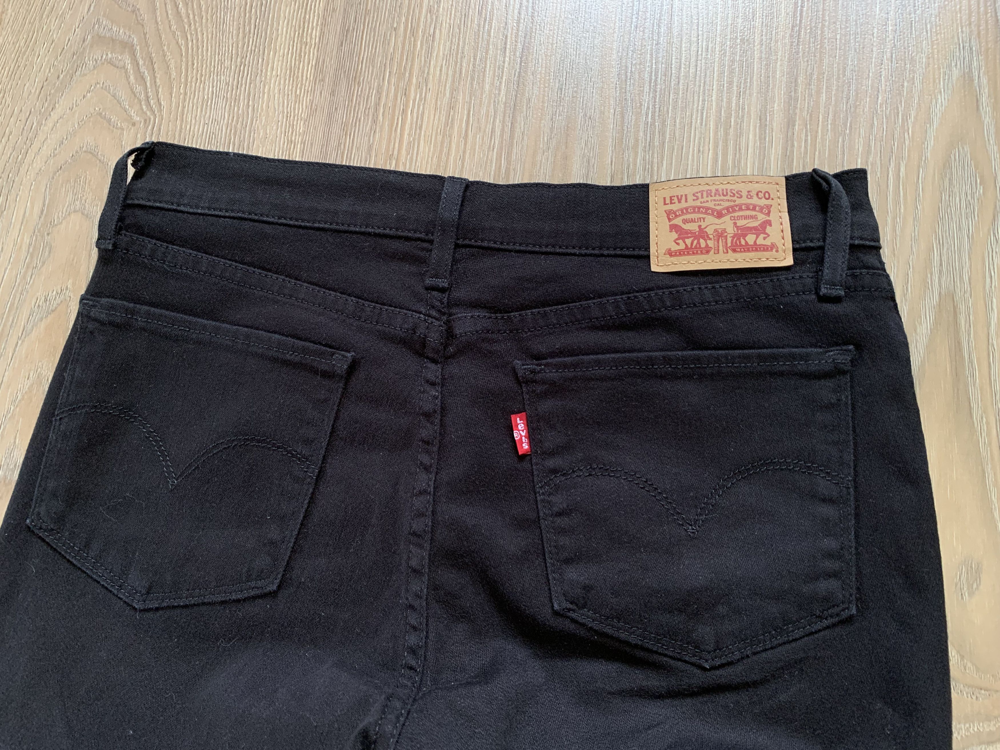 Levi's × Vintage Levis Black Slim Fit Stretch Jeans Size 29" - 6 Thumbnail