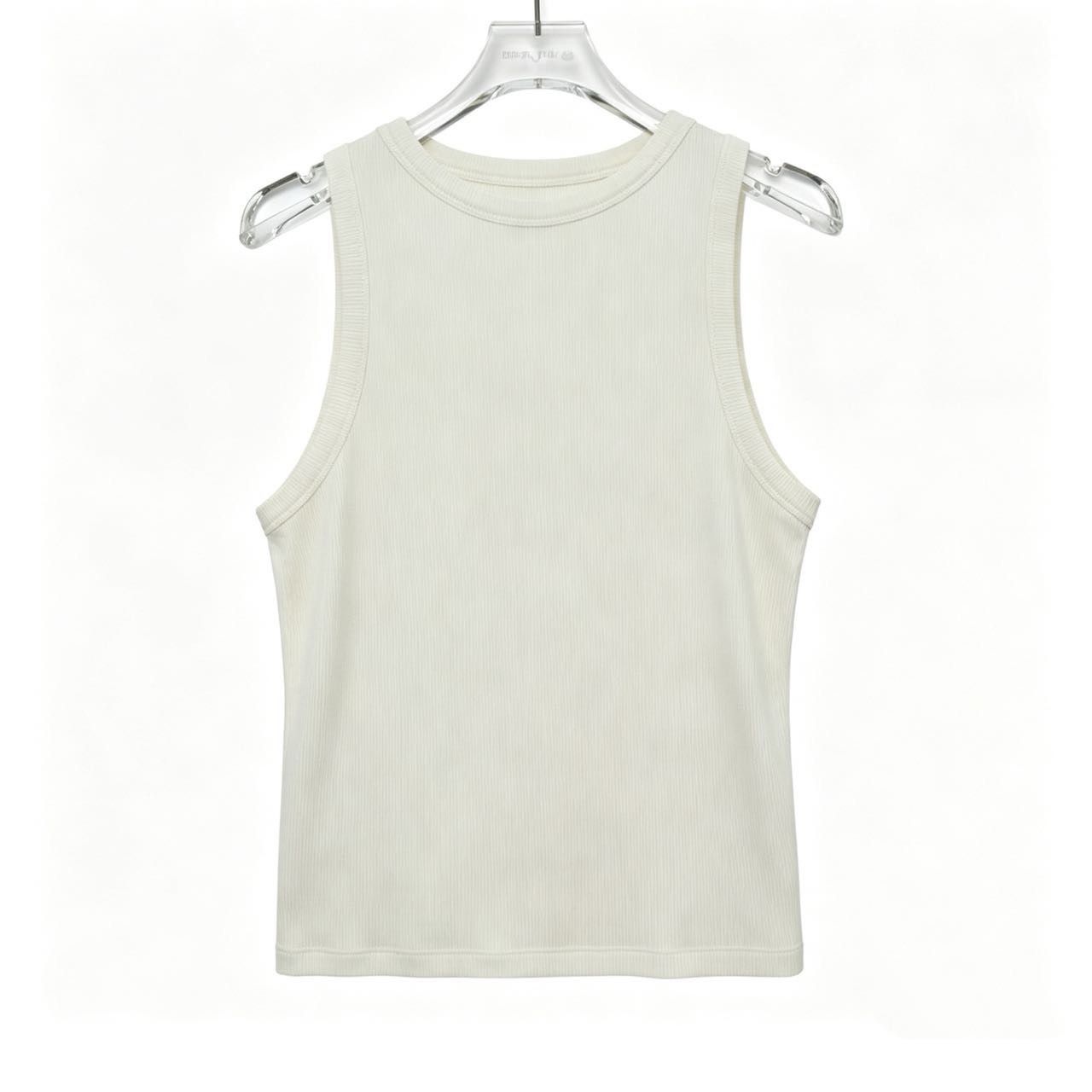 Celine CELINE Cotton Crew Neck Rib Trim Tank Top K26WX Size L / US 10 / IT 46 - 2 Thumbnail