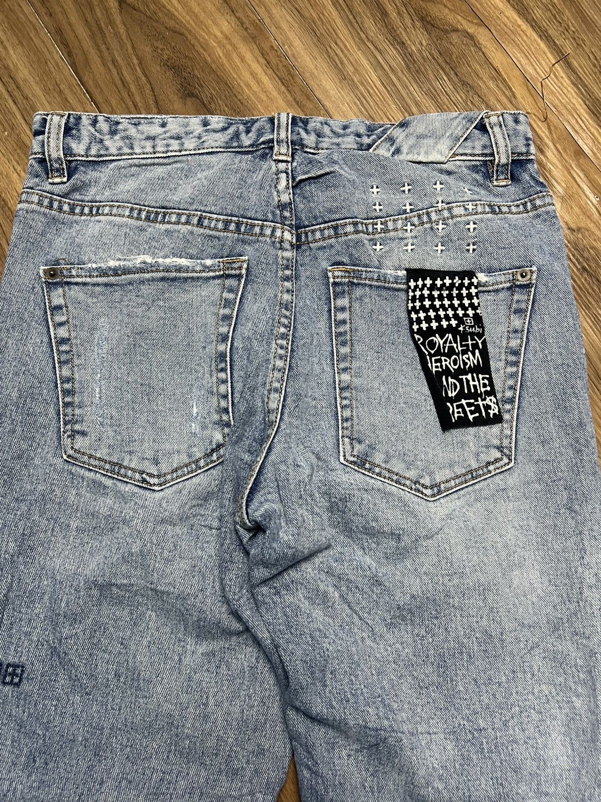 Yasuyuki Ishii Ksubi(Tsubi)CHITCH CHOP Billbored Blue Distressed Jeans (43) Size US 28 / EU 44 - 15 Thumbnail