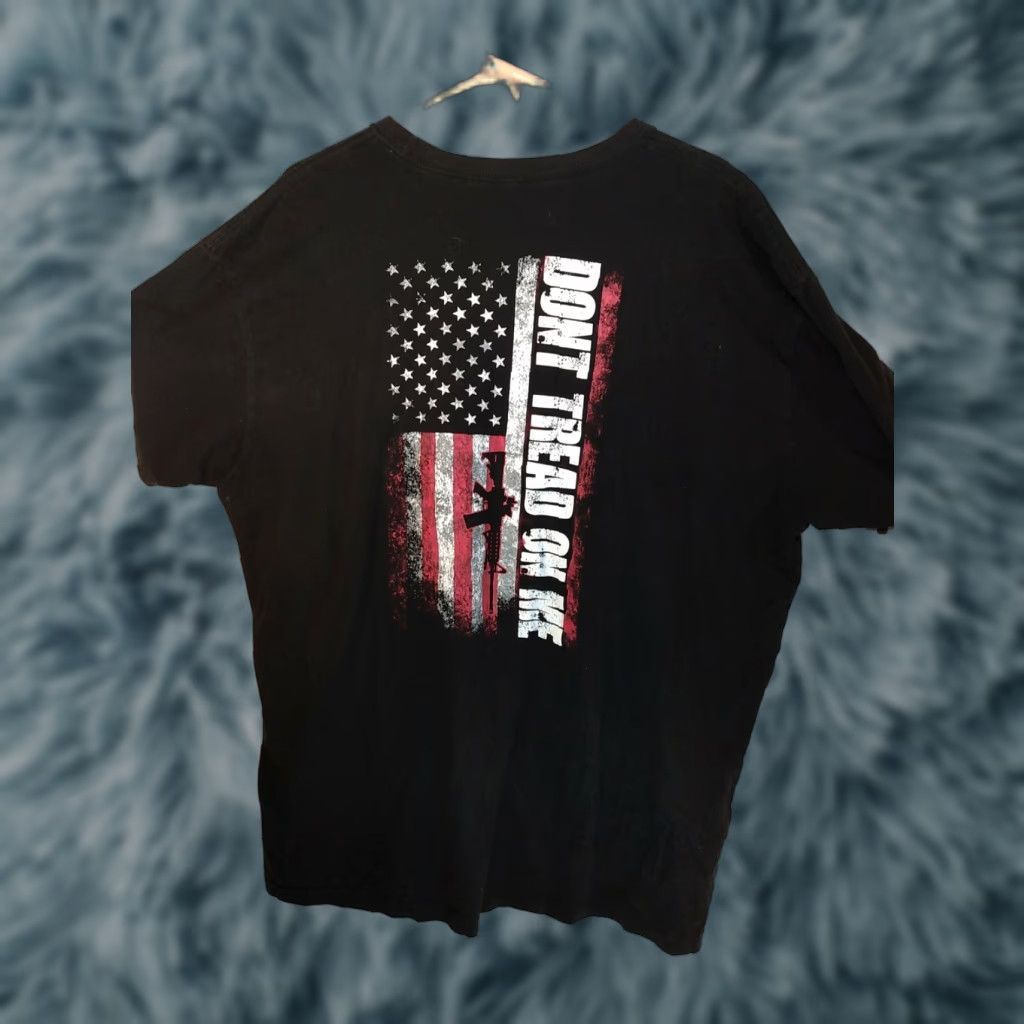 Vintage Vulcan Don't Tread On Me 3 X L SS Blk Tshirt 28" X 33" N N Mens Big & Tall XXXL T-Shirt Black Size US XXL / EU 58 / 5 - 1 Thumbnail