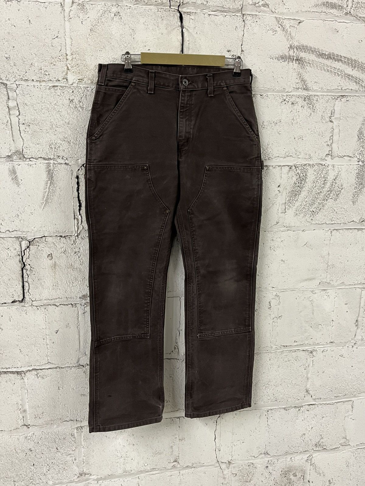 Carhartt Carhartt double knees vintage mocha brown rare baggy hype Size US 33 - 3 Thumbnail