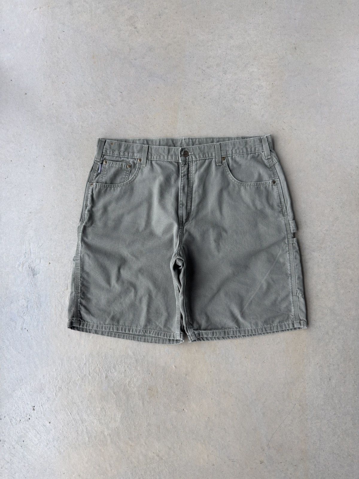 Carhartt Vintage Faded Green Carhartt Workwear Shorts Size US 40 / EU 56 - 2 Thumbnail