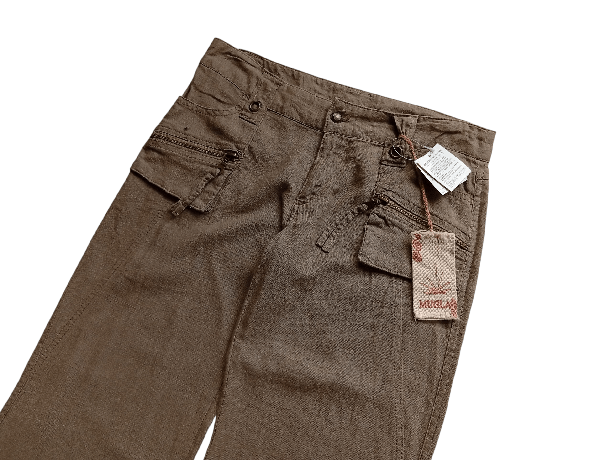 Japanese Brand MUGLA linen flare pants Size US 29 - 2 Thumbnail