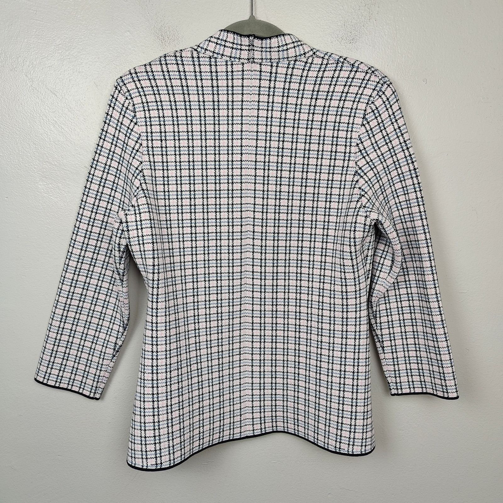 Other Scanlan Theodore Houndstooth Knit Blazer Womens Large Size L / US 10 / IT 46 - 4 Thumbnail