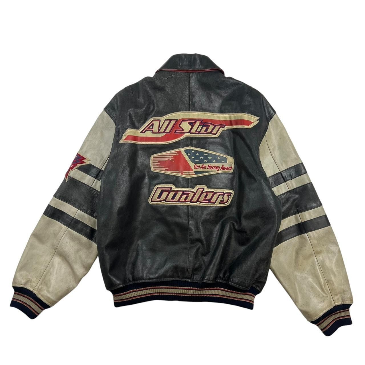 Avirex Vintage Avirex Hockey All Star Goalers Leather Jacket Medium Size US M / EU 48-50 / 2 - 2 Thumbnail