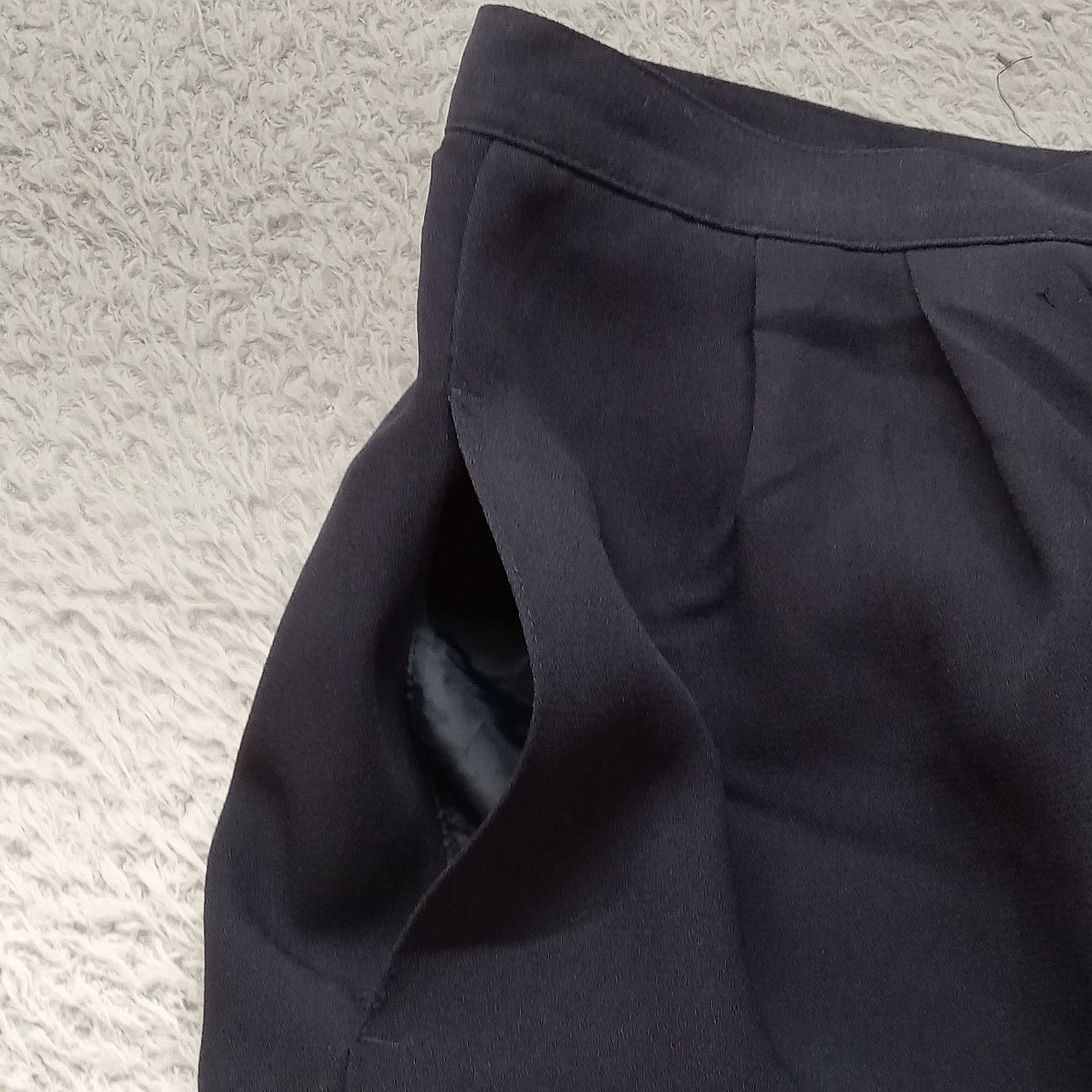 & Other Stories Women's Career Suit Skirt 4 Straight Back Zip Lined Navy Size 28" / US 6 / IT 42 - 4 Thumbnail