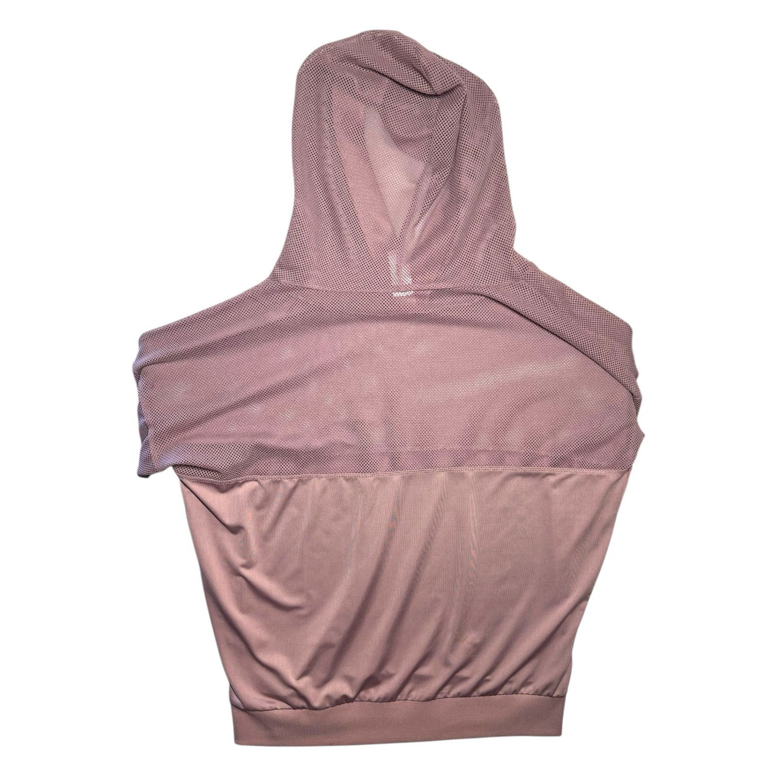 Other Pink Fishnet Sheer Hoodie Soba Sport L Long Sleeve Mesh Top Size L / US 10 / IT 46 - 2 Thumbnail