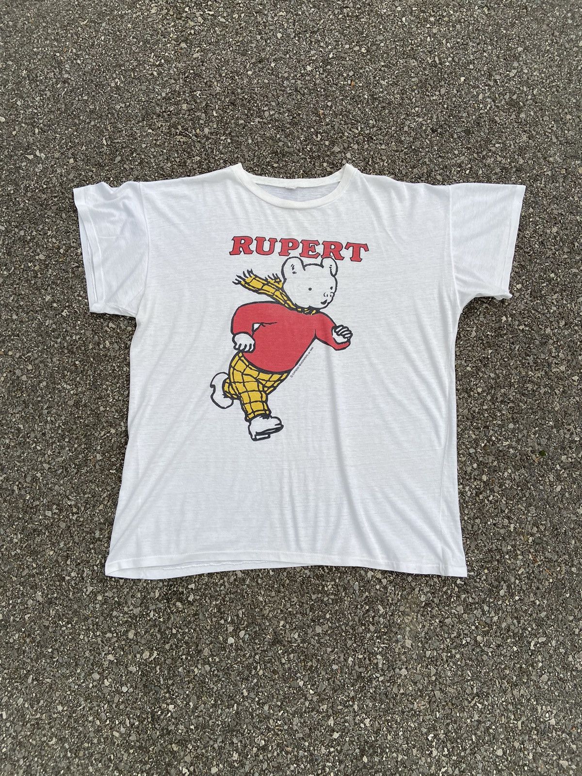 Vintage Rupert 1986’ 80s Vintage tee single stitch movie print logo ...