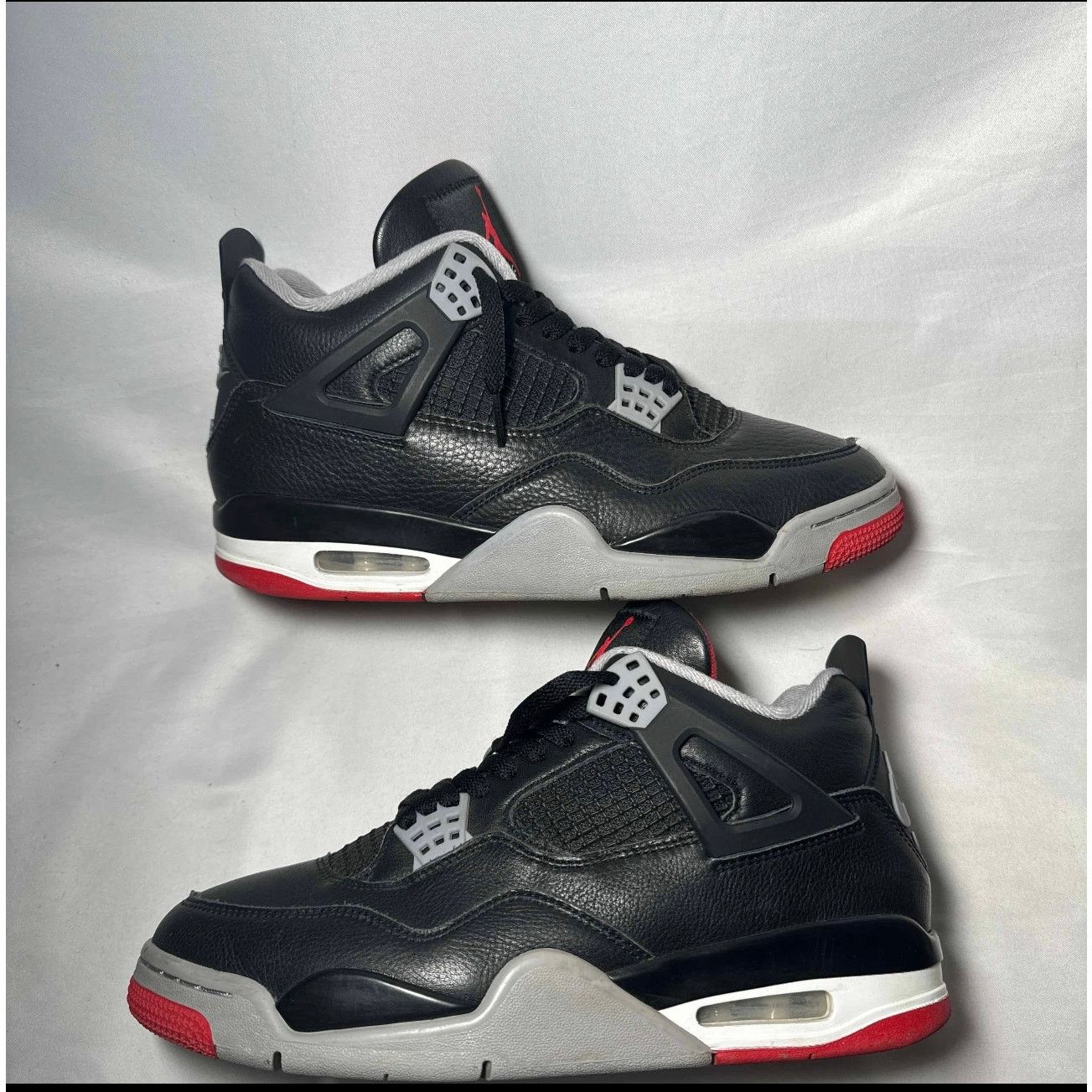 Jordan Brand × Nike Size 9.5 Nike Air Jordan 4 Retro Bred Reimagined Men's Shoes Size US 9.5 / EU 42-43 - 2 Thumbnail