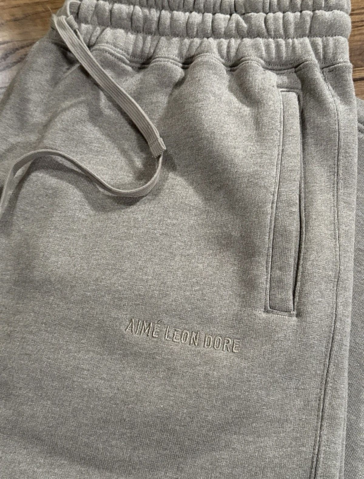 Aime Leon Dore Aime Leon Dore ALD Gray Embroidered Logo Sweatpants Size XL Size US 36 / EU 52 - 2 Thumbnail
